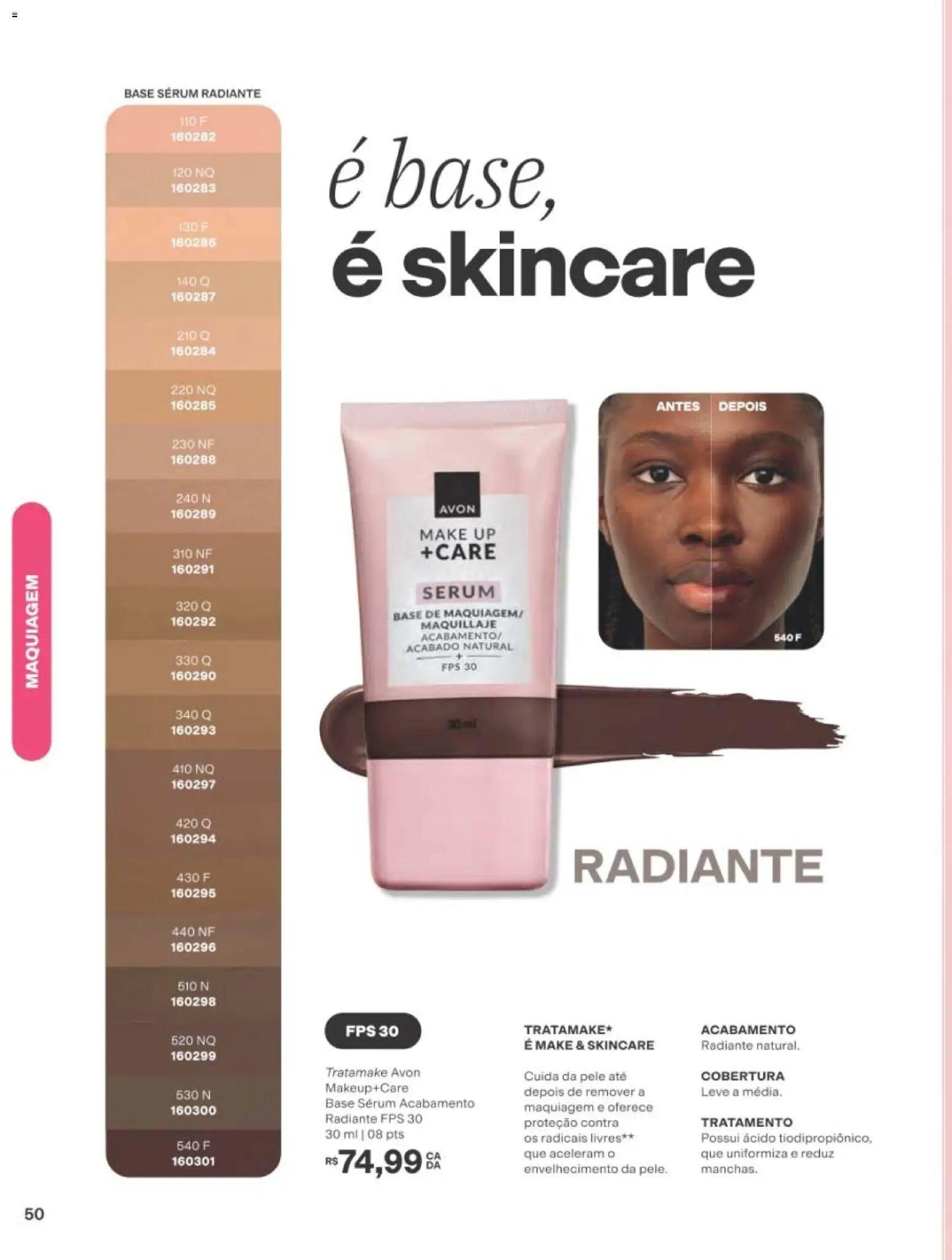 Avon Folheto - válido de 01/09/2026 | Página: 50 | Produtos: Maquiagem, Base, Sérum