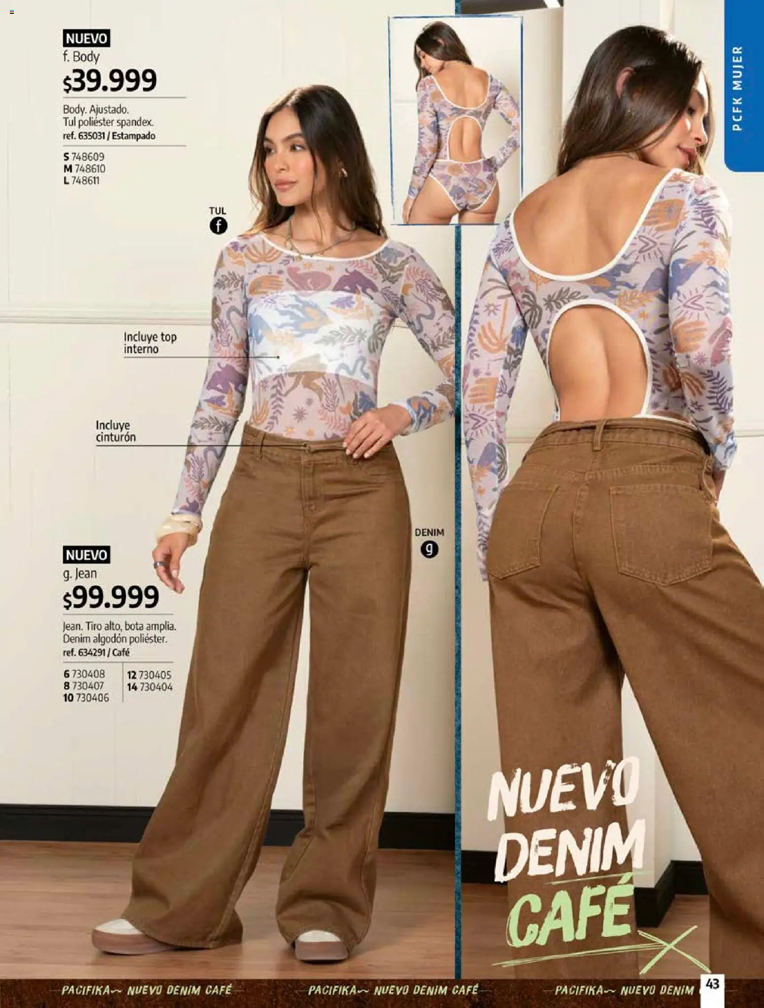 Pacifika revista - valida desde el 12/07/2026 | Página: 43 | Productos: Algodón, Cinturón, Body, Jean