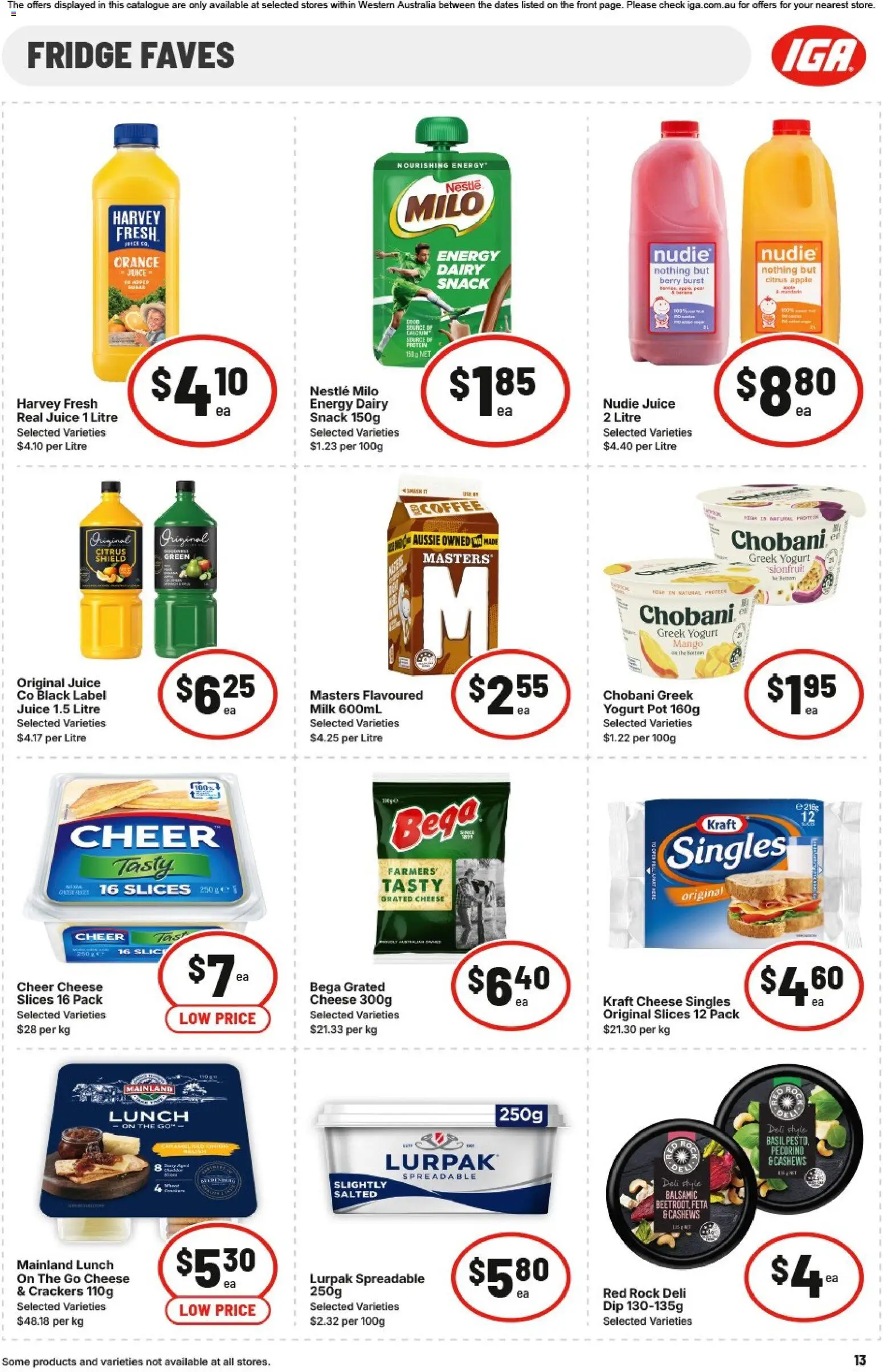 IGA catalogue - valid from 26/08/2026 | Page: 13 | Products: Yogurt, Dairy, Protein, Fresh juice