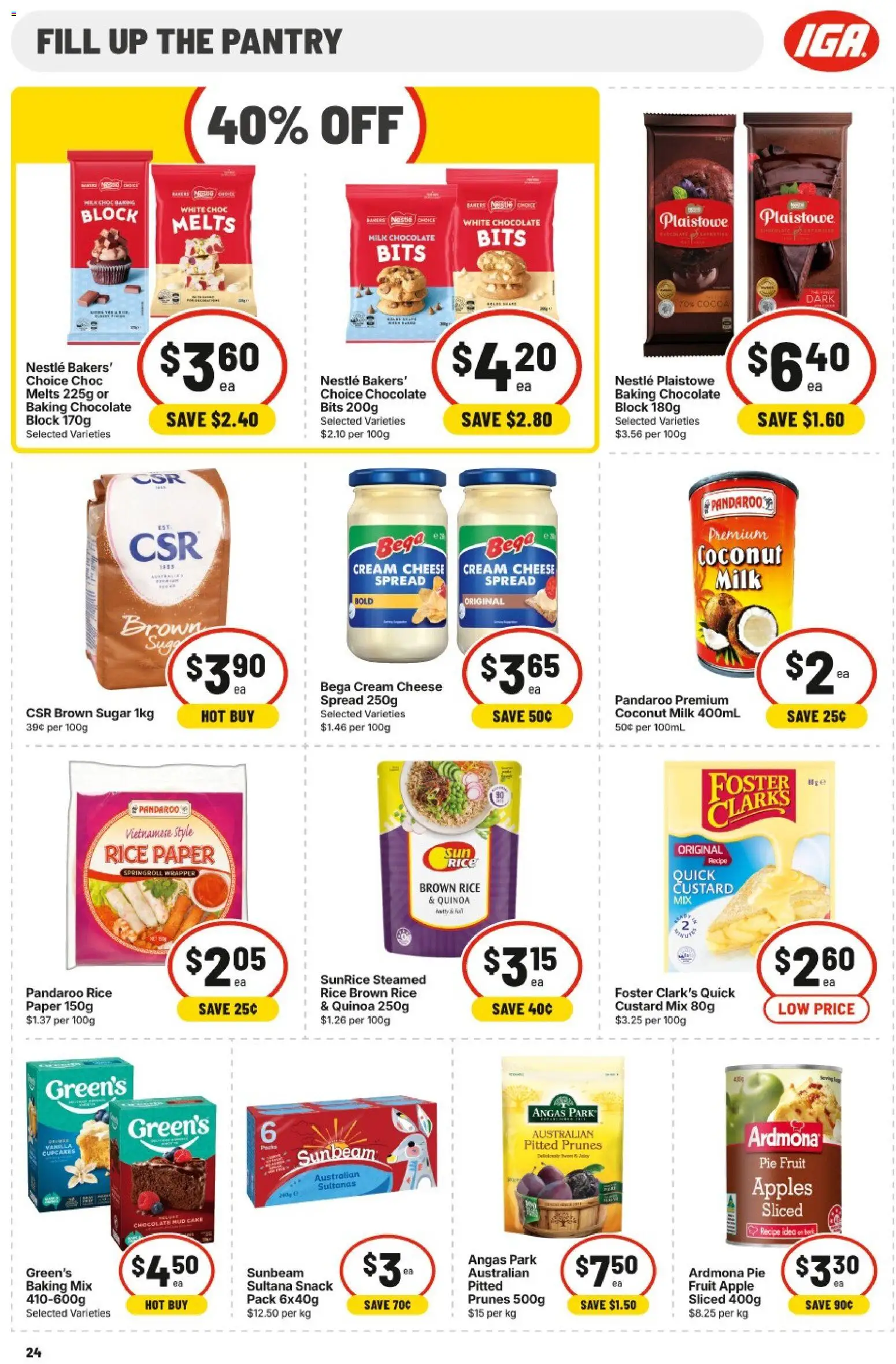 IGA catalogue - valid from 15/07/2026 | Page: 23 | Products: Cocoa, Milk, Apples, Sugar