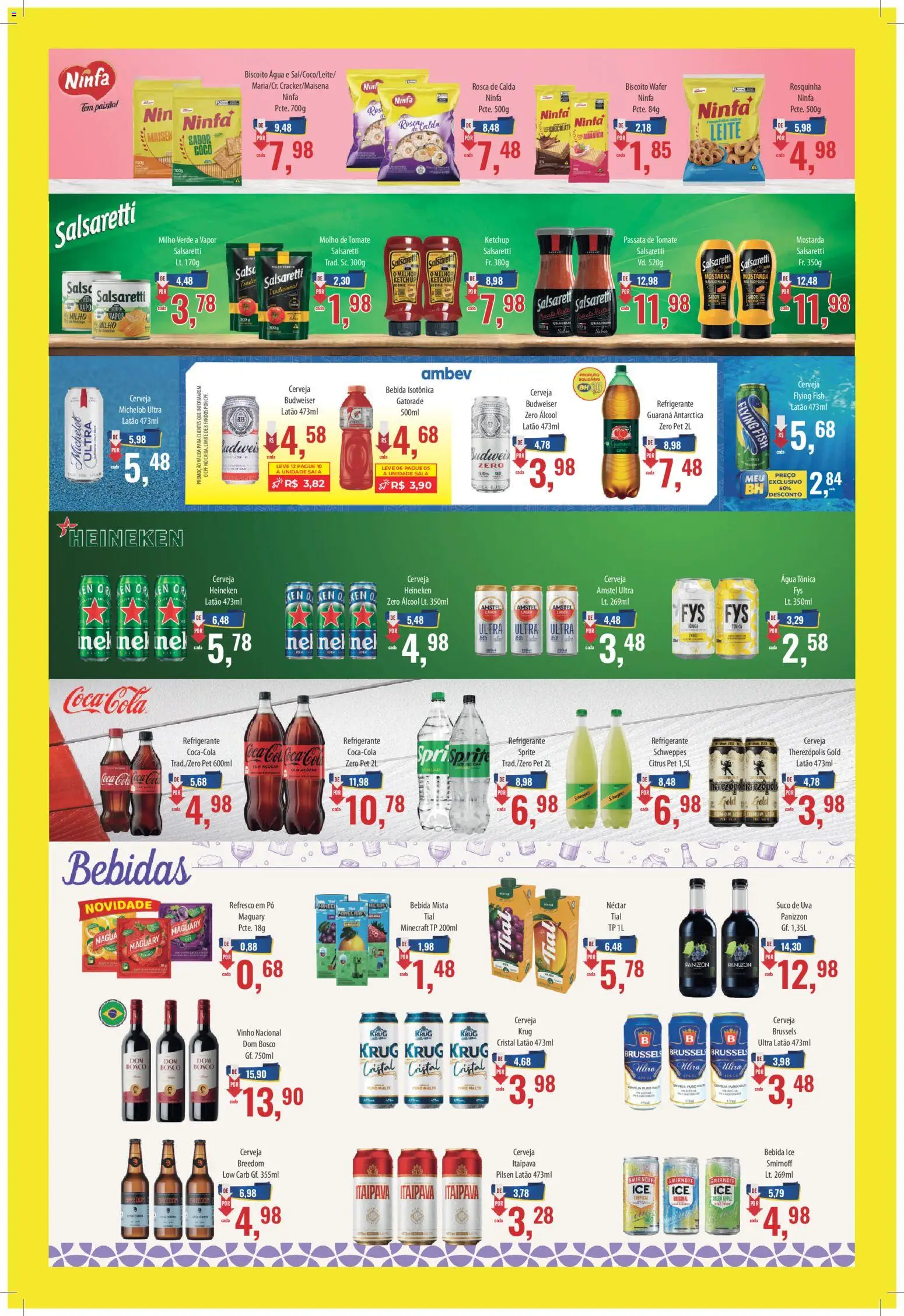 Supermercados BH Folheto - válido de 17/08/2026 | Página: 3 | Produtos: Tomate, Pó, Água tônica, Suco