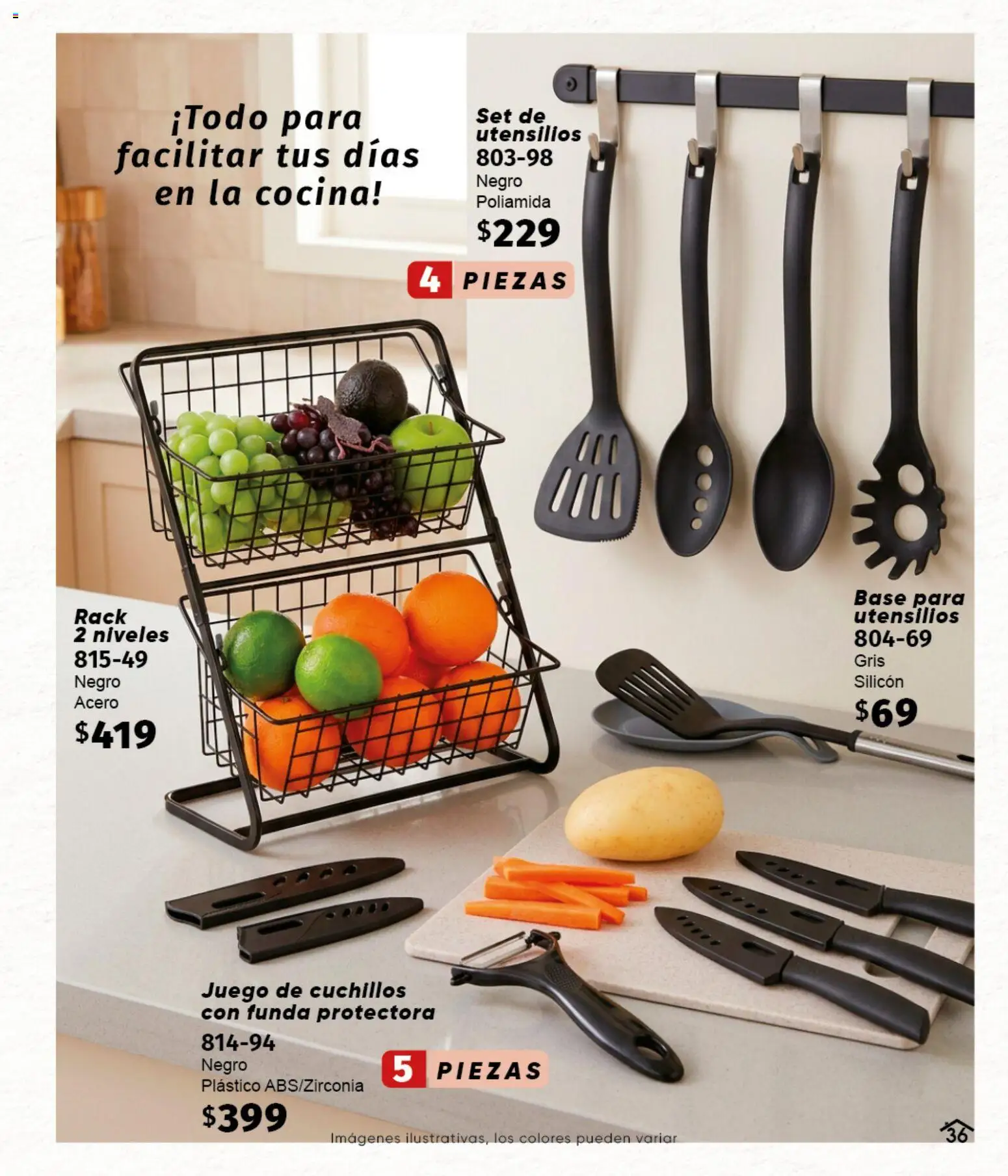 Nuevas ofertas de Cklass válidas en toda la República Mexicana desde el 11/09/2026. ¡Encuentra las mejores ofertas en Cklass catálogo Home Invierno! | Página: 37 | Productos: Cuchillos, Juego, Funda, Cocina