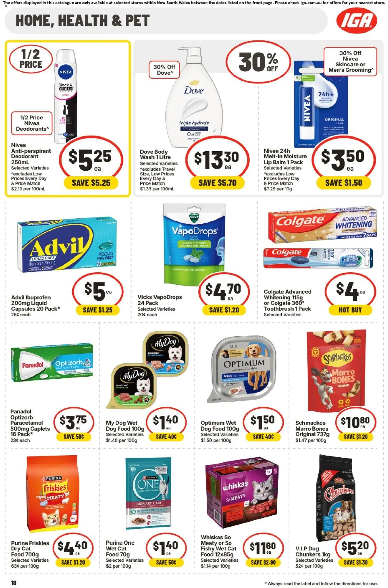 IGA catalogue - valid from 20.05.2026 | Page: 18 | Products: Deodorant, Antiperspirant, Dog food, Toothbrush