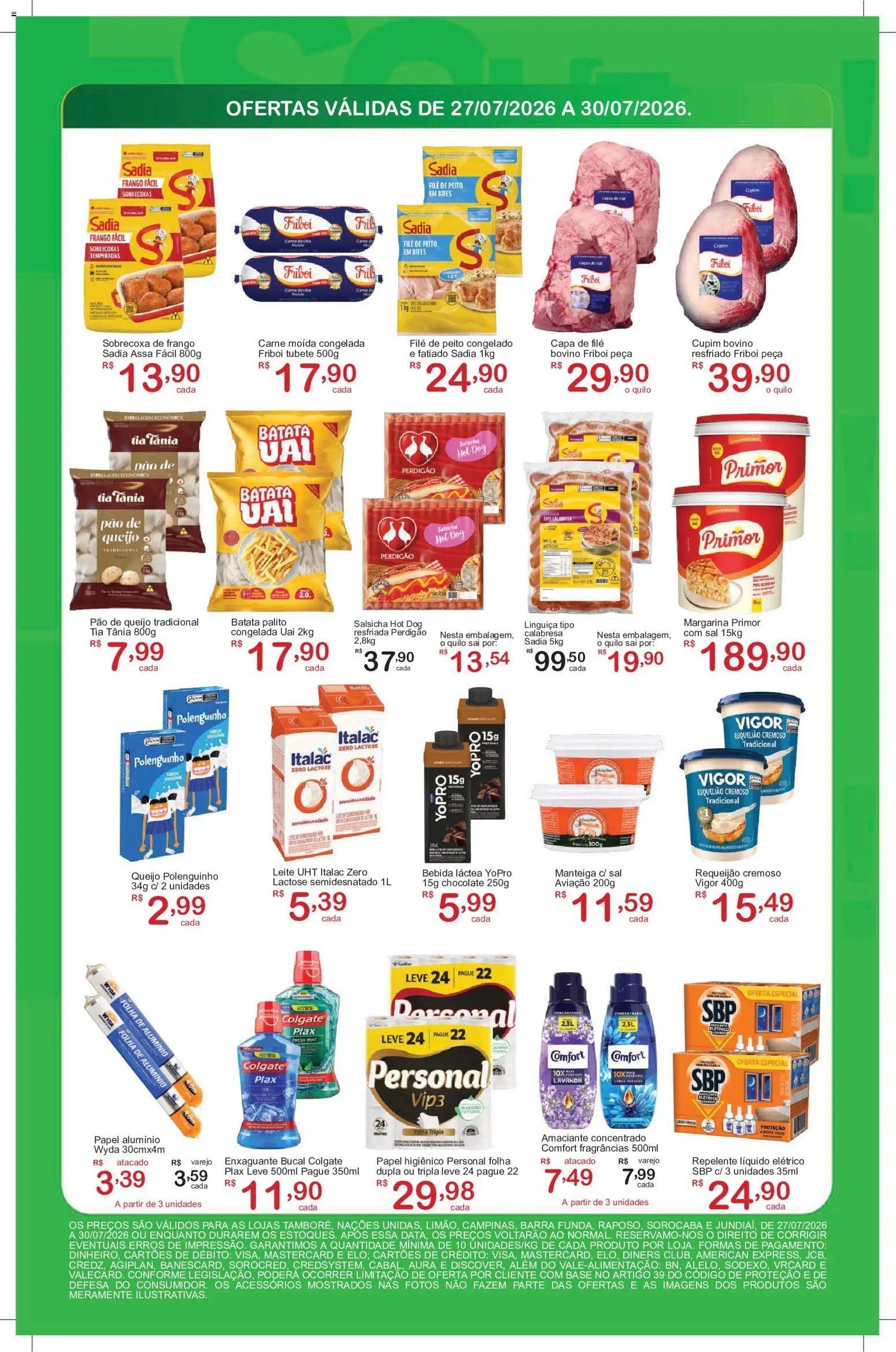 GIGA Atacado Folheto - válido de 27/07/2026 | Página: 2 | Produtos: Manteiga, Queijo, Carne, Amaciante