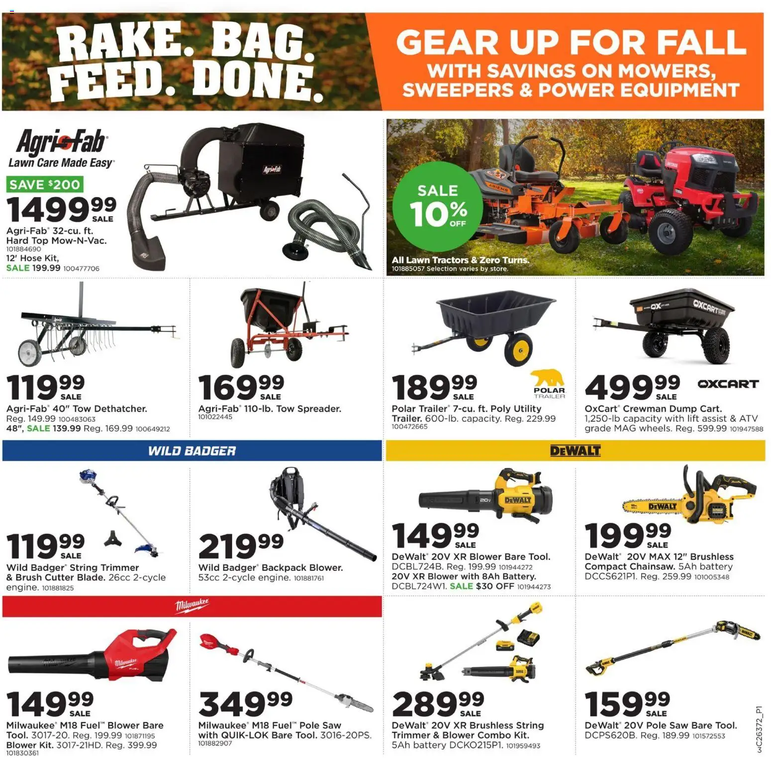 Mills Fleet Farm Ad - valid from 09/08/2026 | Page: 3 | Products: Battery, Brush, Backpack, Cutter