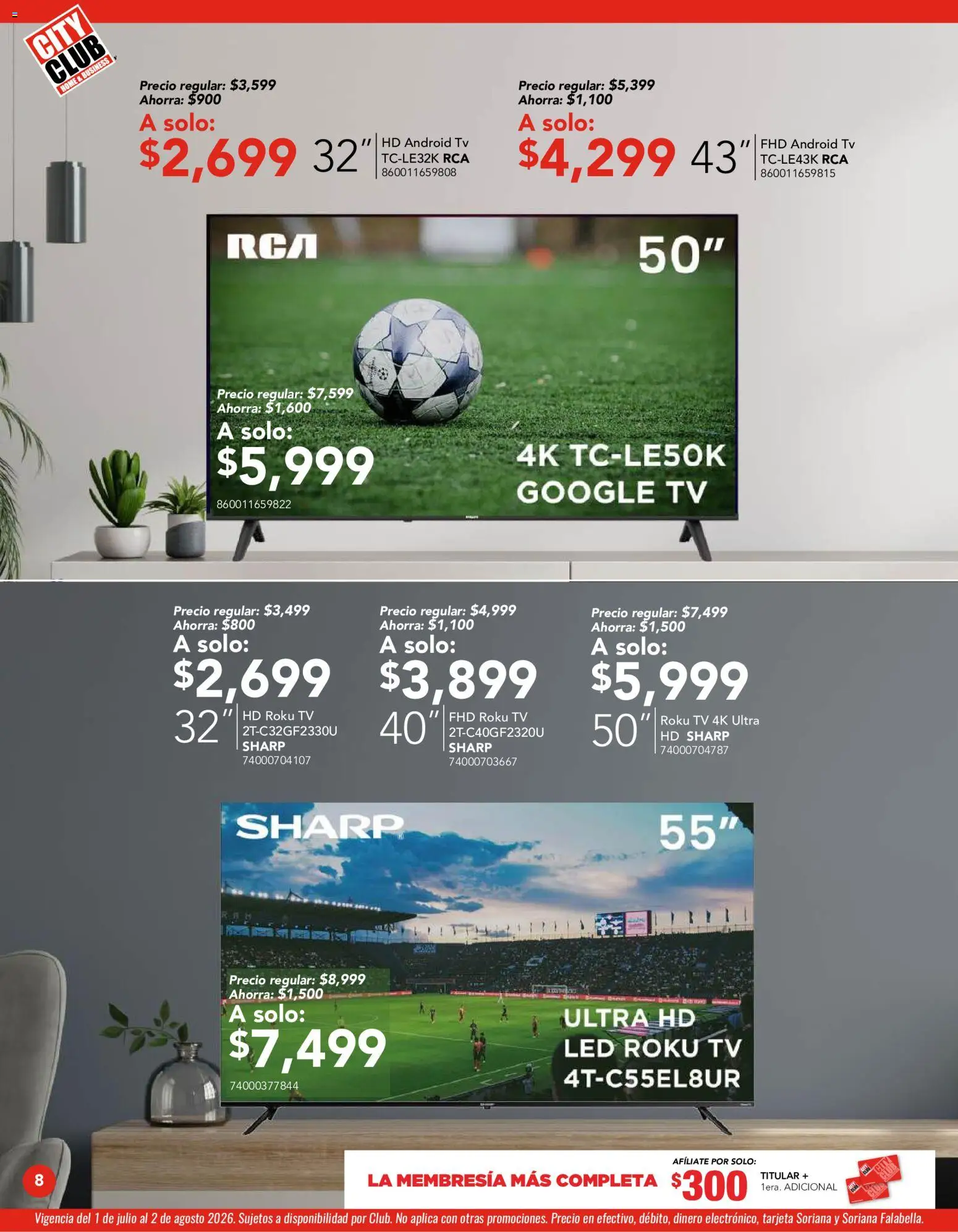 Nuevas ofertas de City Club válidas en toda la República Mexicana desde el 01/07/2026. ¡Encuentra las mejores ofertas en City Club catálogo! | Página: 8