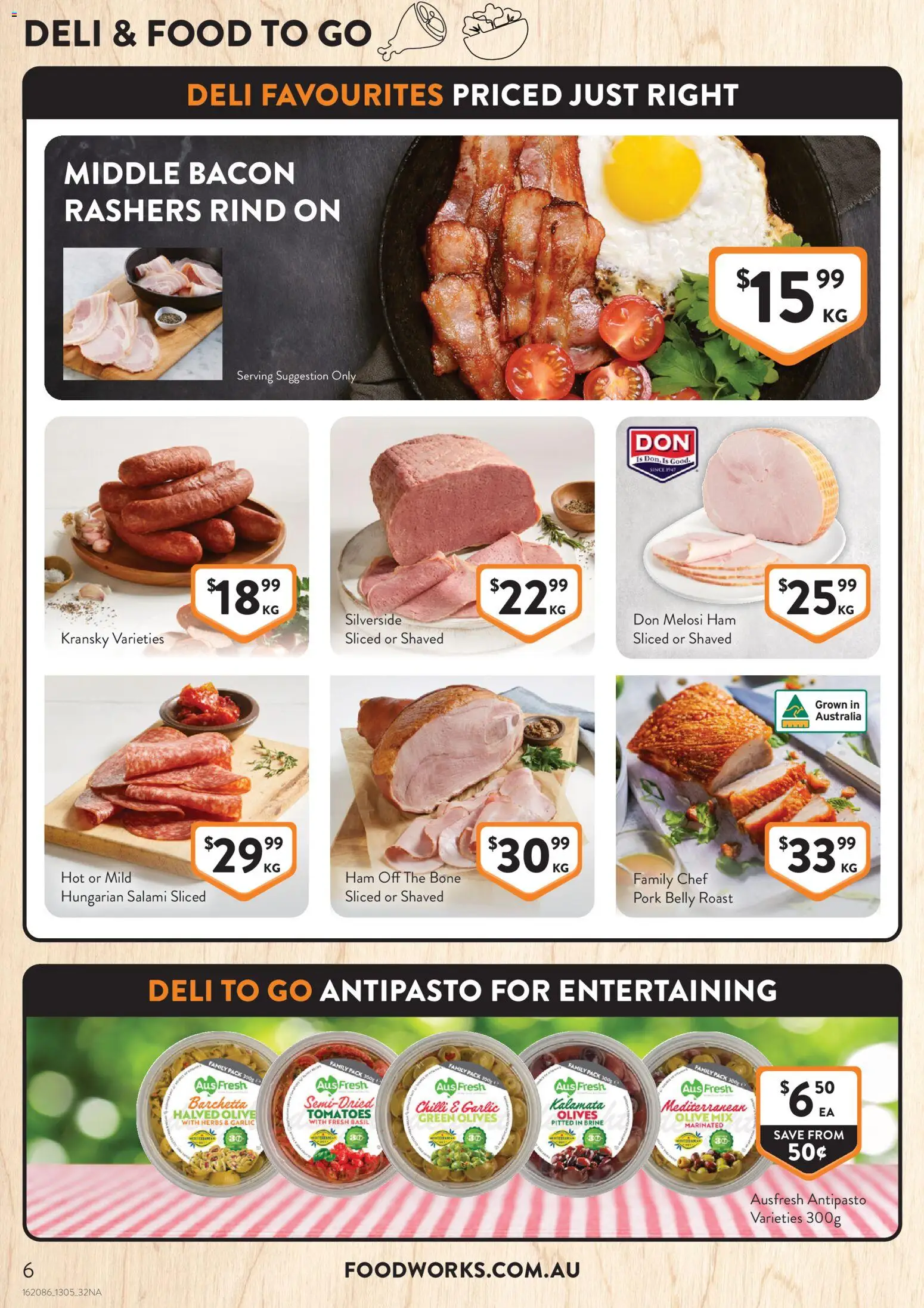 Foodworks catalogue - valid from 13.05.2026 | Page: 6 | Products: Bacon, Salami, Tomatoes, Chilli