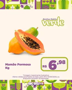 Big Box ofertas Quarta e Quinta Verde - Pré-Visualização do folheto da loja Big Box, válido de 09/09/2026 | Página: 7 | Produtos: Mamão