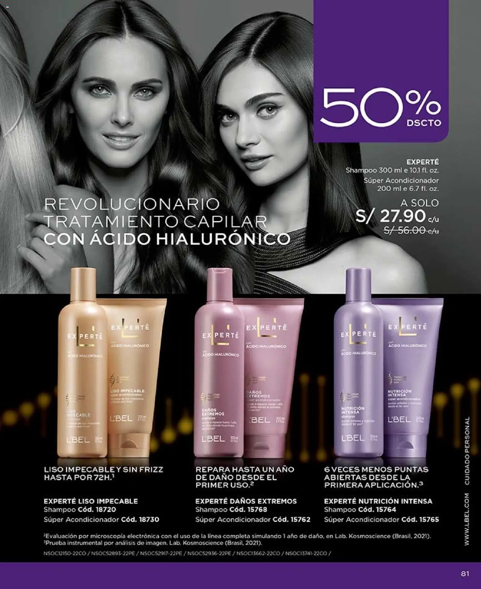 Catálogo L'Bel válido desde 20/06/2026 | Página: 81 | Productos: Shampoo, Acondicionador