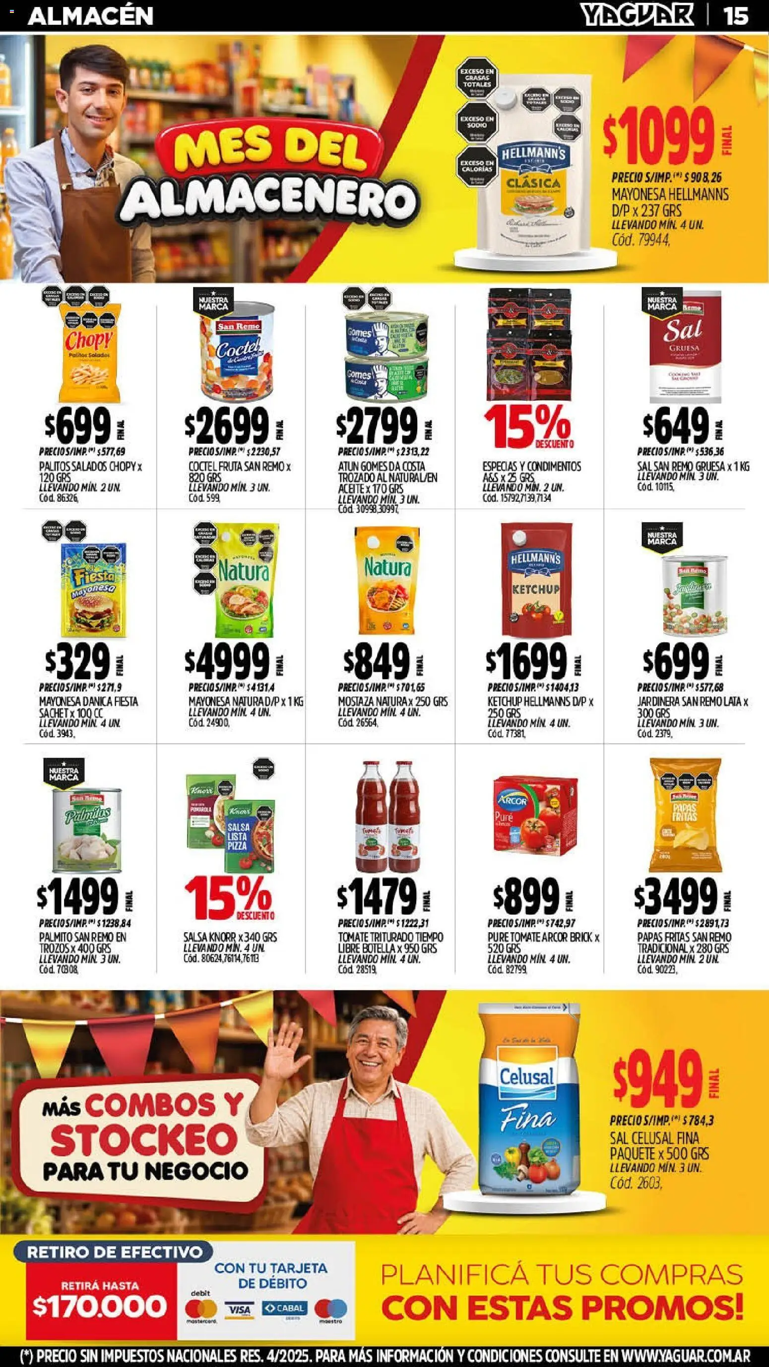 Yaguar - Oferta Semanal Santa Fé │ válido desde el 07/09/2026 | Página: 16 | Productos: Aceite, Palmitos, Pizza, Fruta