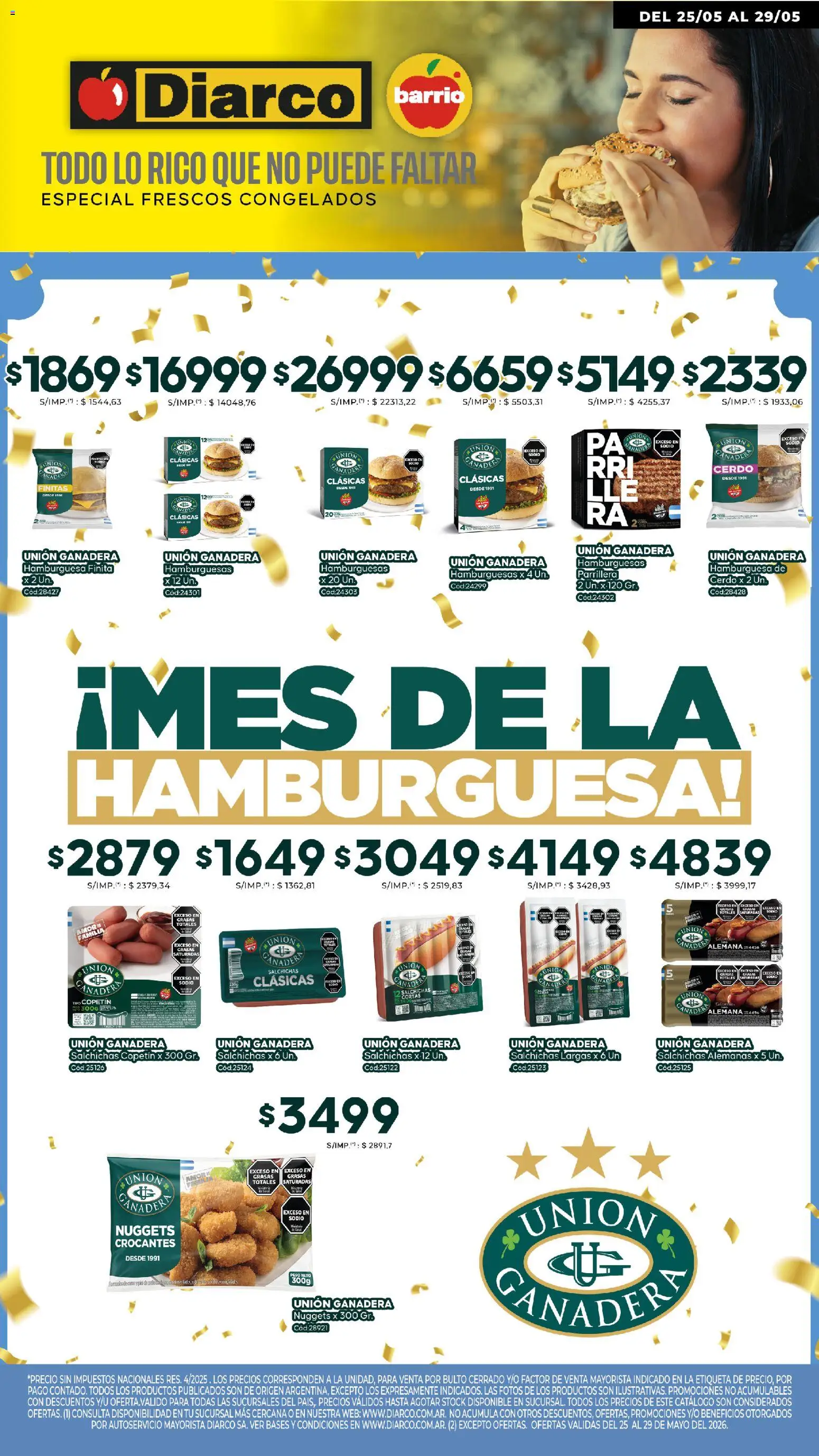 Diarco - Especial Unión Ganadera │ válido desde el 25.05.2026 | Página: 1 | Productos: Peso, Cerdo