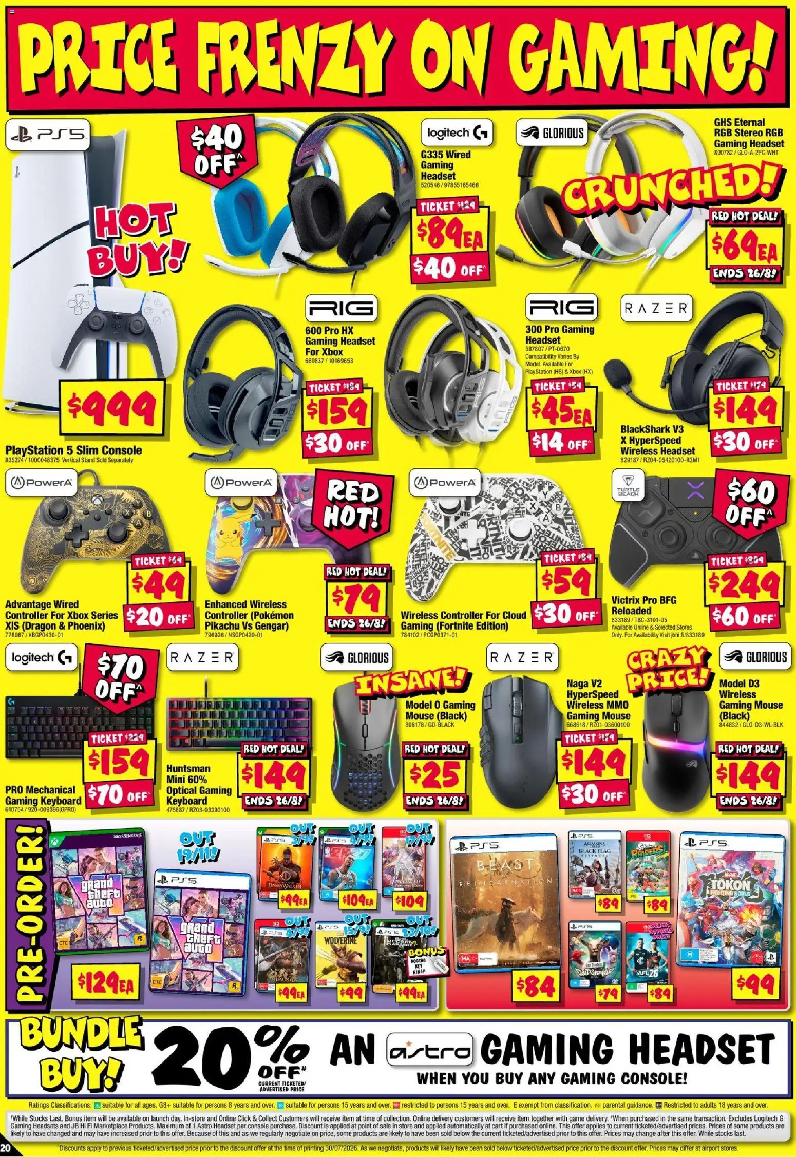 JB Hi-Fi catalogue - valid from 13/08/2026 | Page: 20 | Products: Mouse, Keyboard, Game, Stereo