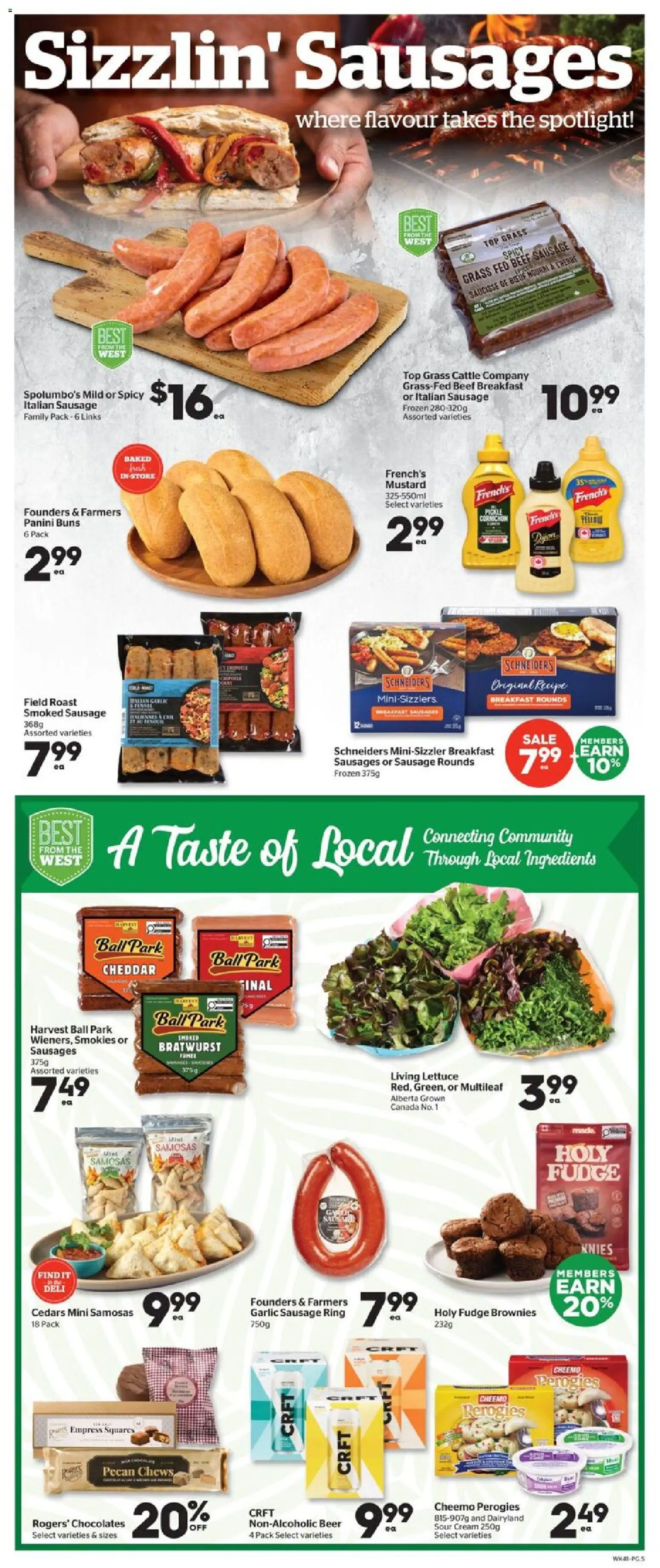 Calgary Co-op flyer valid from Aug 13, 2026 | Page: 5 | Products: Sour cream, Beef, Roast, Cheddar