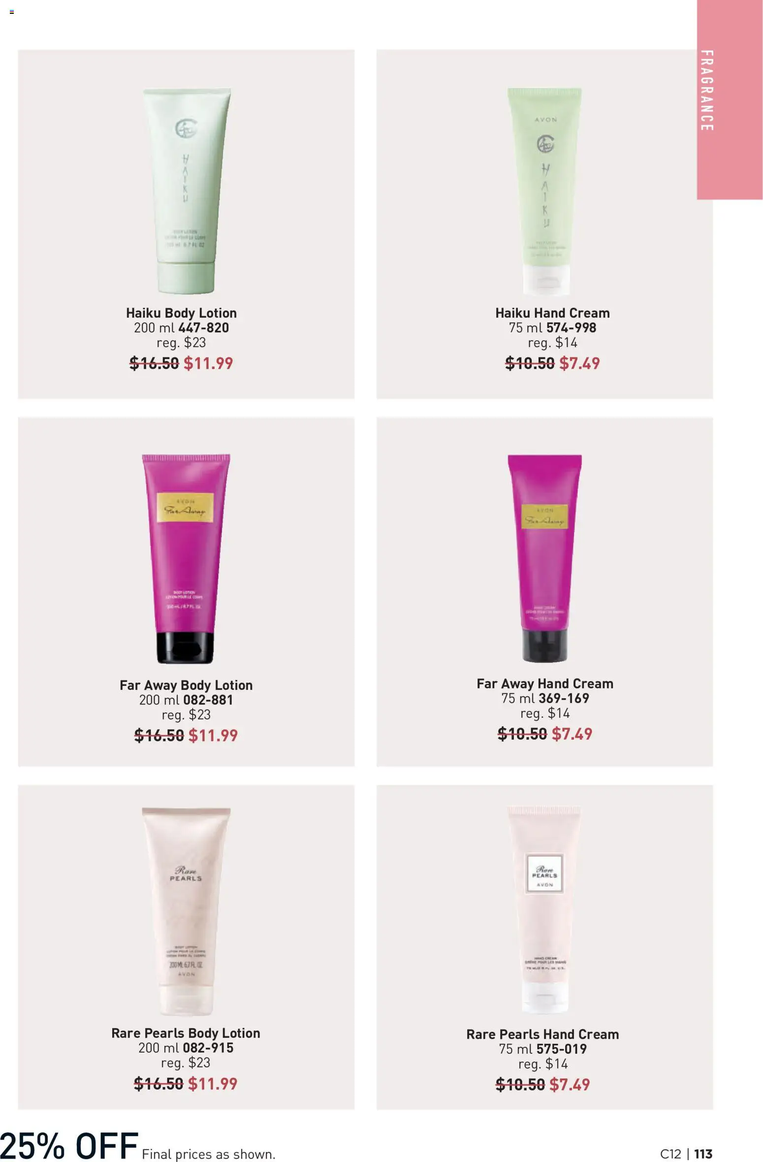 Avon flyer valid from 04.06.2026 | Page: 113 | Products: Cream, Fragrance, Body lotion, Hand cream