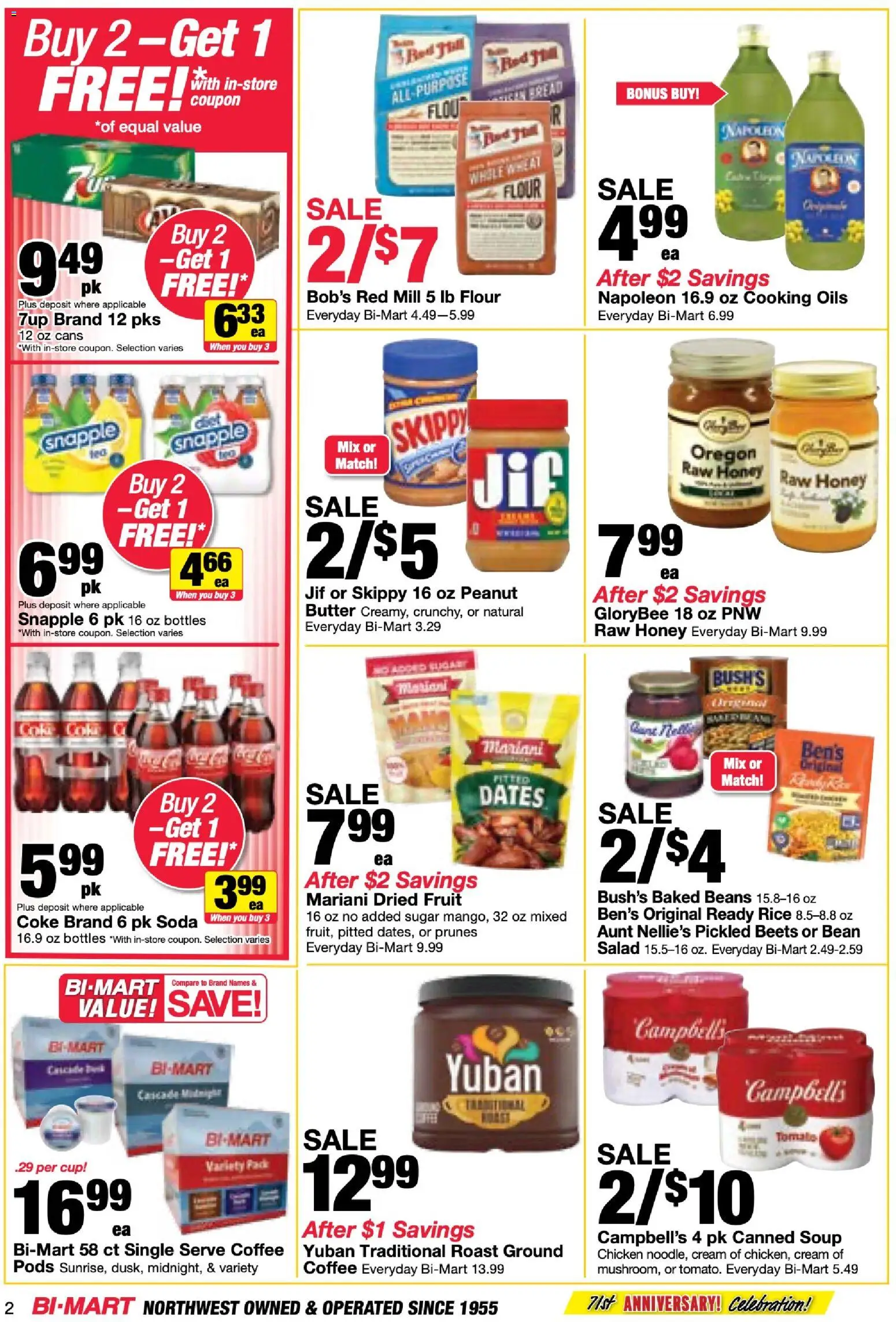 Bi-Mart Membership Saving Book - valid from 08/25/2026 | Page: 2 | Products: Bread, Rice, Cream, Tomato