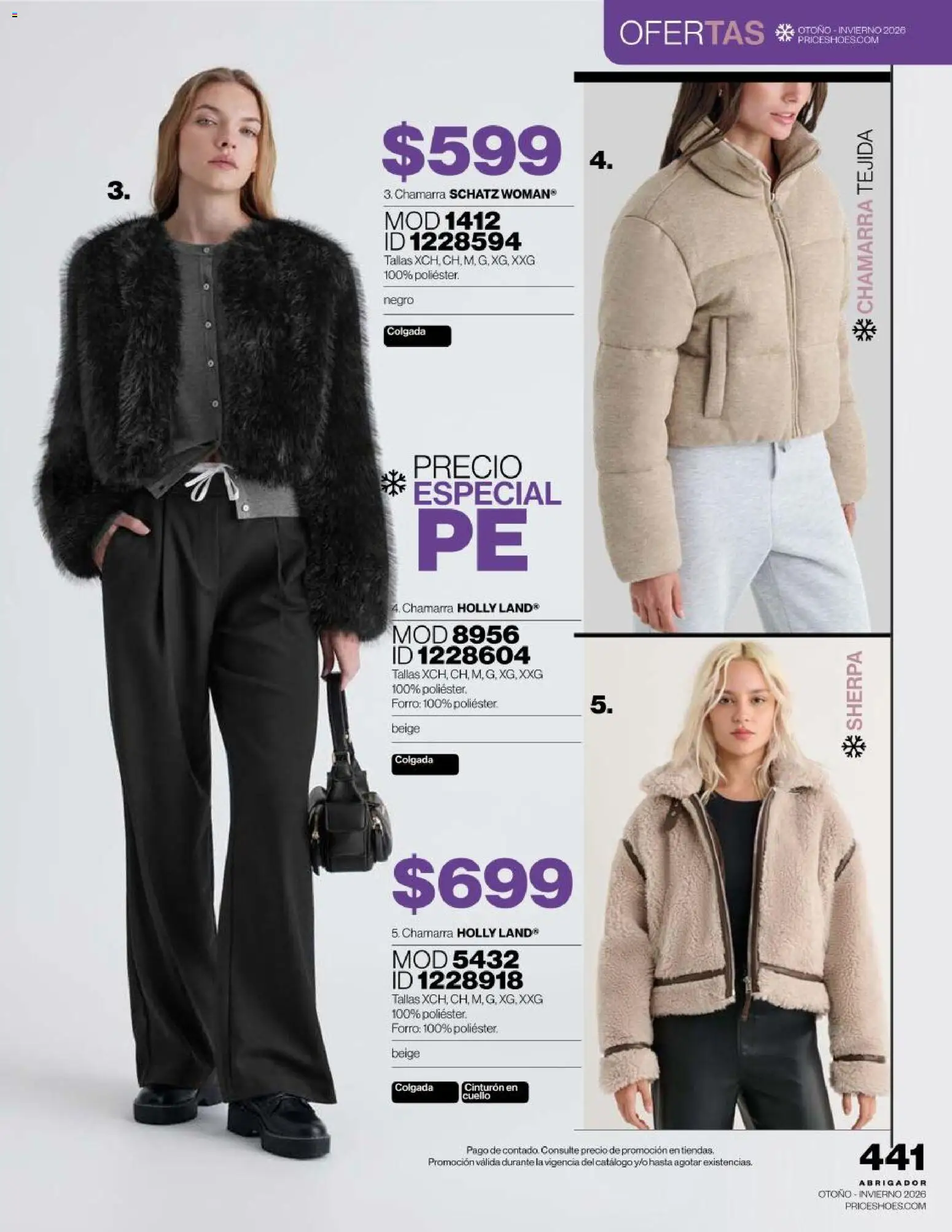 Nuevas ofertas de Price Shoes válidas en toda la República Mexicana desde el 16/09/2026. ¡Encuentra las mejores ofertas en Price Shoes catálogo Abrigador! | Página: 441 | Productos: Cinturón, Chamarra