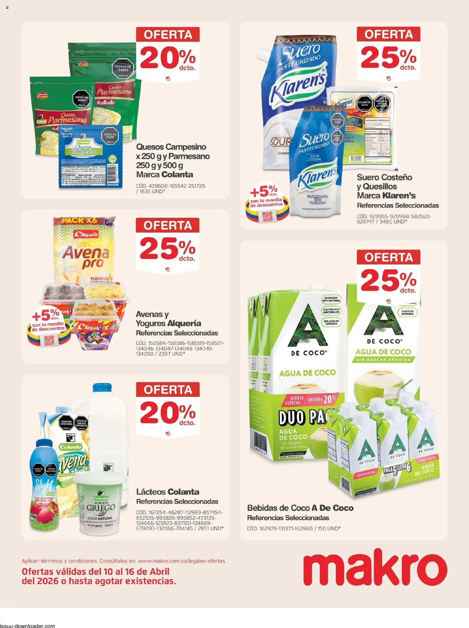 Makro revista - valida desde el 10.04.2026 | Página: 9 | Productos: Fresa, Avena, Coco, Yogur