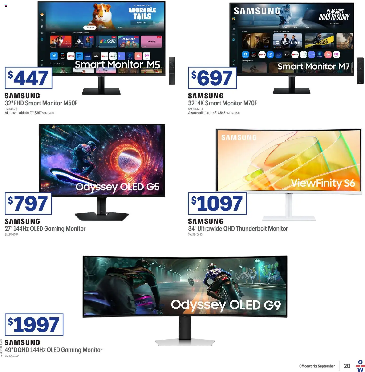 Officeworks catalogue - valid from 08/09/2026 | Page: 20 | Products: Tie, Watch, Monitor, Video