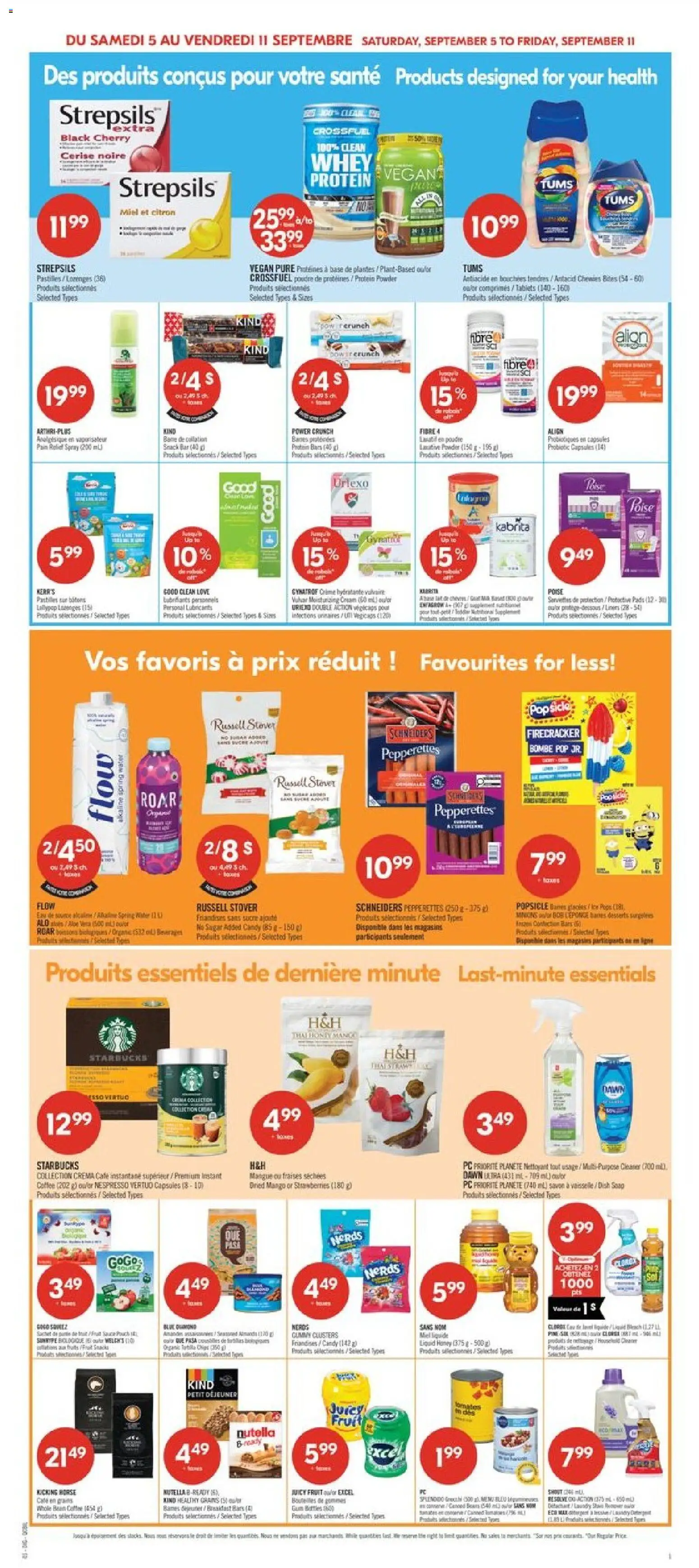 Pharmaprix flyer valid from Sep 5, 2026 | Page: 17 | Products: Boots, Protein powder, Nutella, Ice