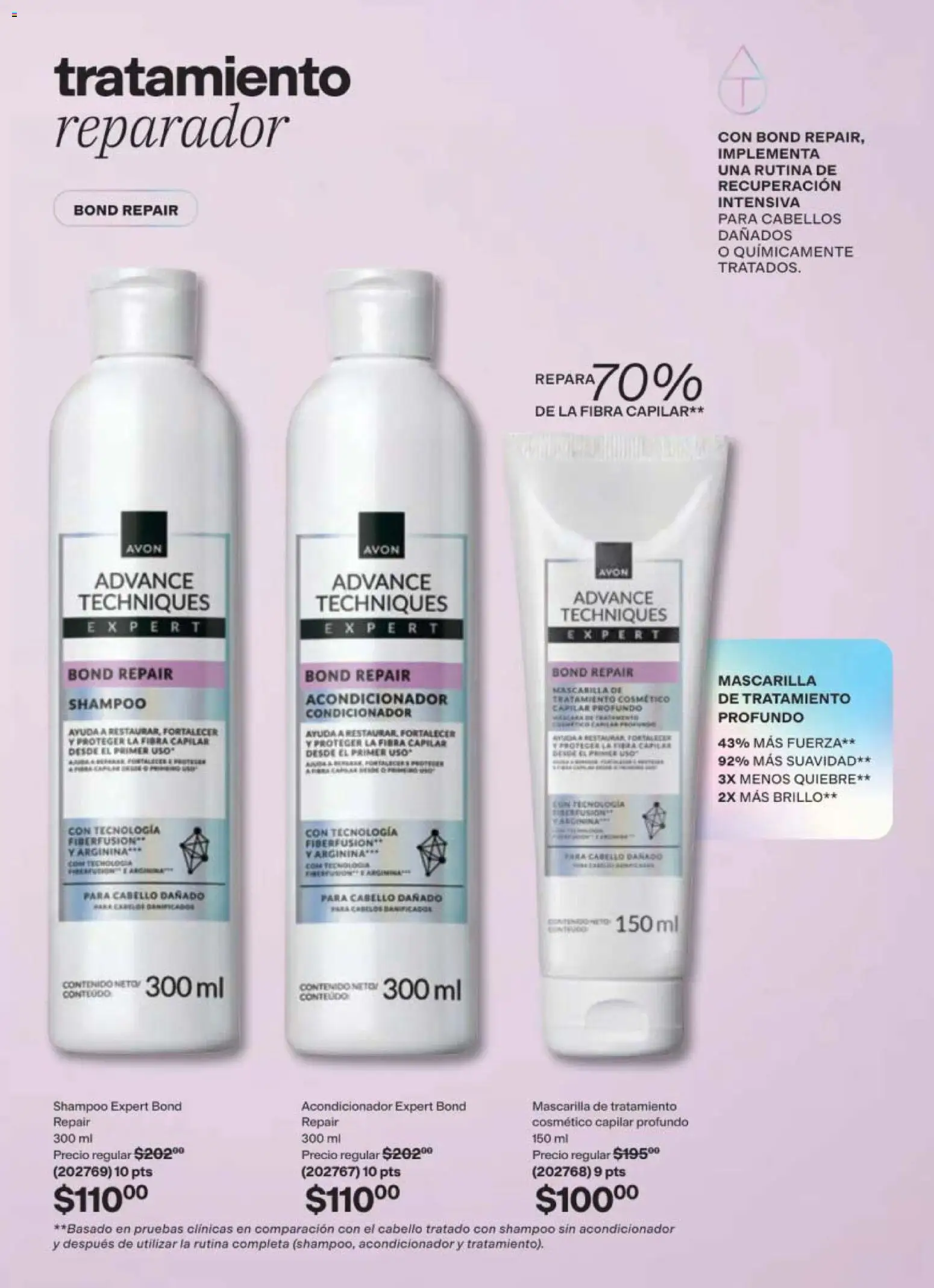 Nuevas ofertas de AVON válidas en toda la República Mexicana desde el 11/09/2026. ¡Encuentra las mejores ofertas en AVON campaña 14 2026! | Página: 153 | Productos: Brillo, Shampoo, Mascarilla, Acondicionador