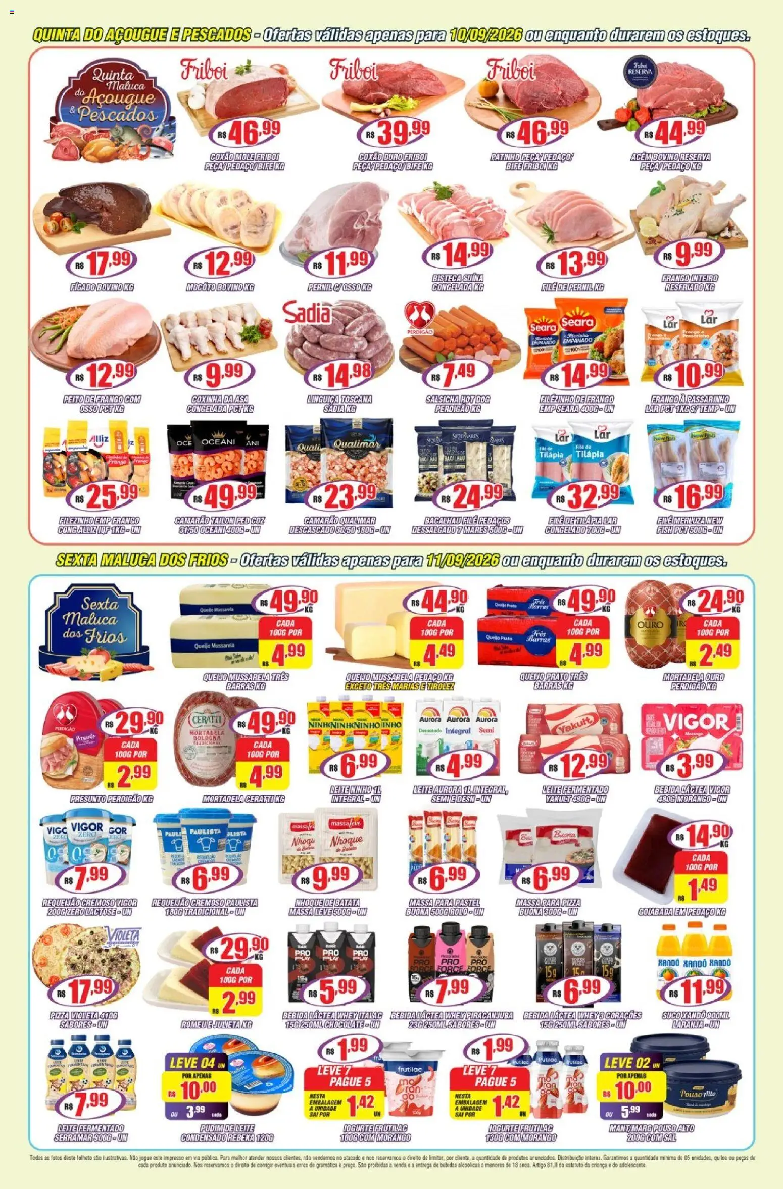 Violeta Supermercados Folheto - válido de 08/09/2026 | Página: 4 | Produtos: Pudim, Rolo, Tilápia, Suco