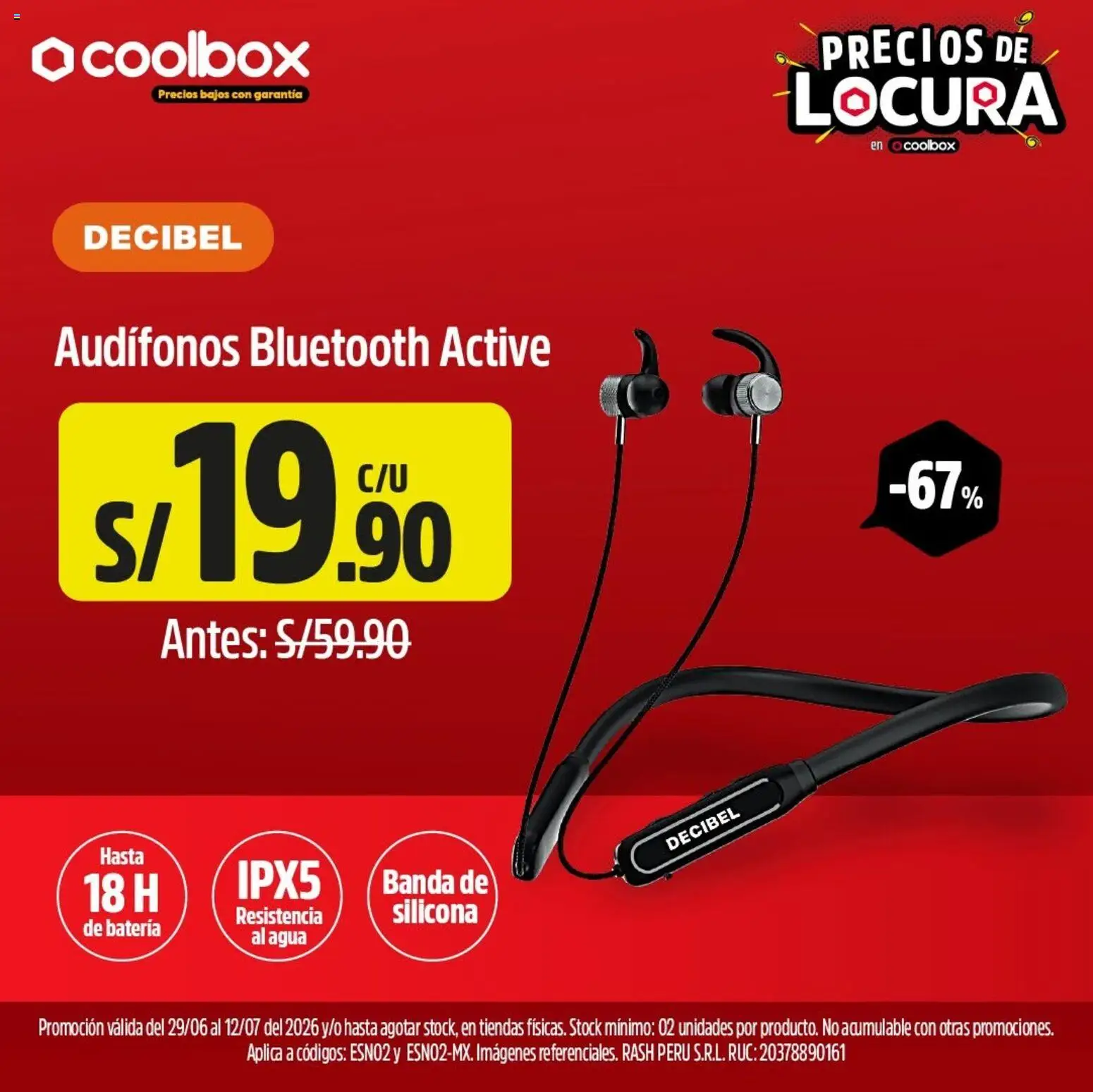 Catálogo Coolbox válido desde 29/06/2026 | Página: 3 | Productos: Batería, Audífonos
