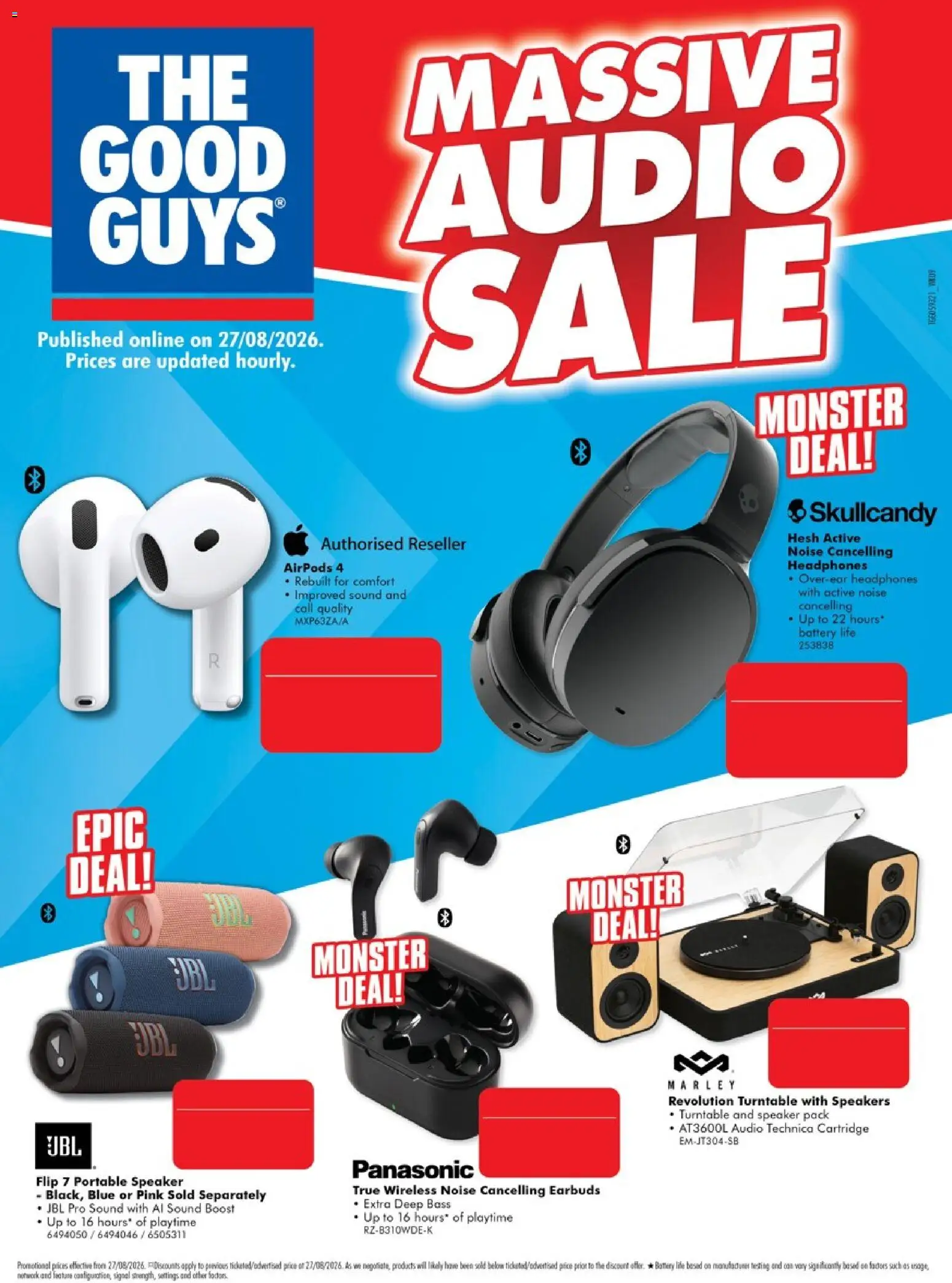 The Good Guys catalogue - valid from 27/08/2026 | Page: 2 | Products: Audio, Headphones, Speaker, Portable