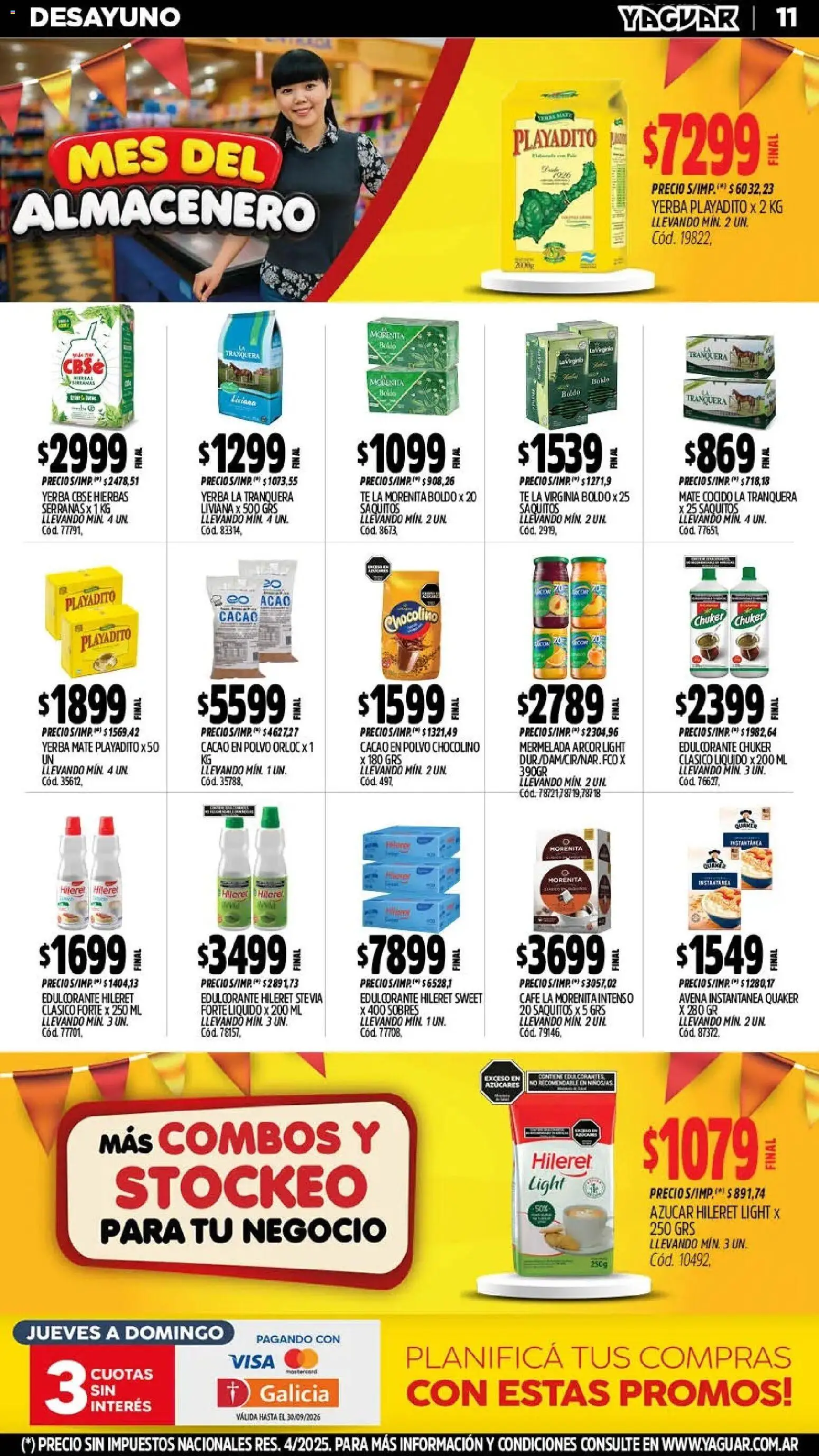 Yaguar - Oferta Semanal Trelew │ válido desde el 28/09/2026 | Página: 11 | Productos: Polvo, Avena, Té, Mermelada