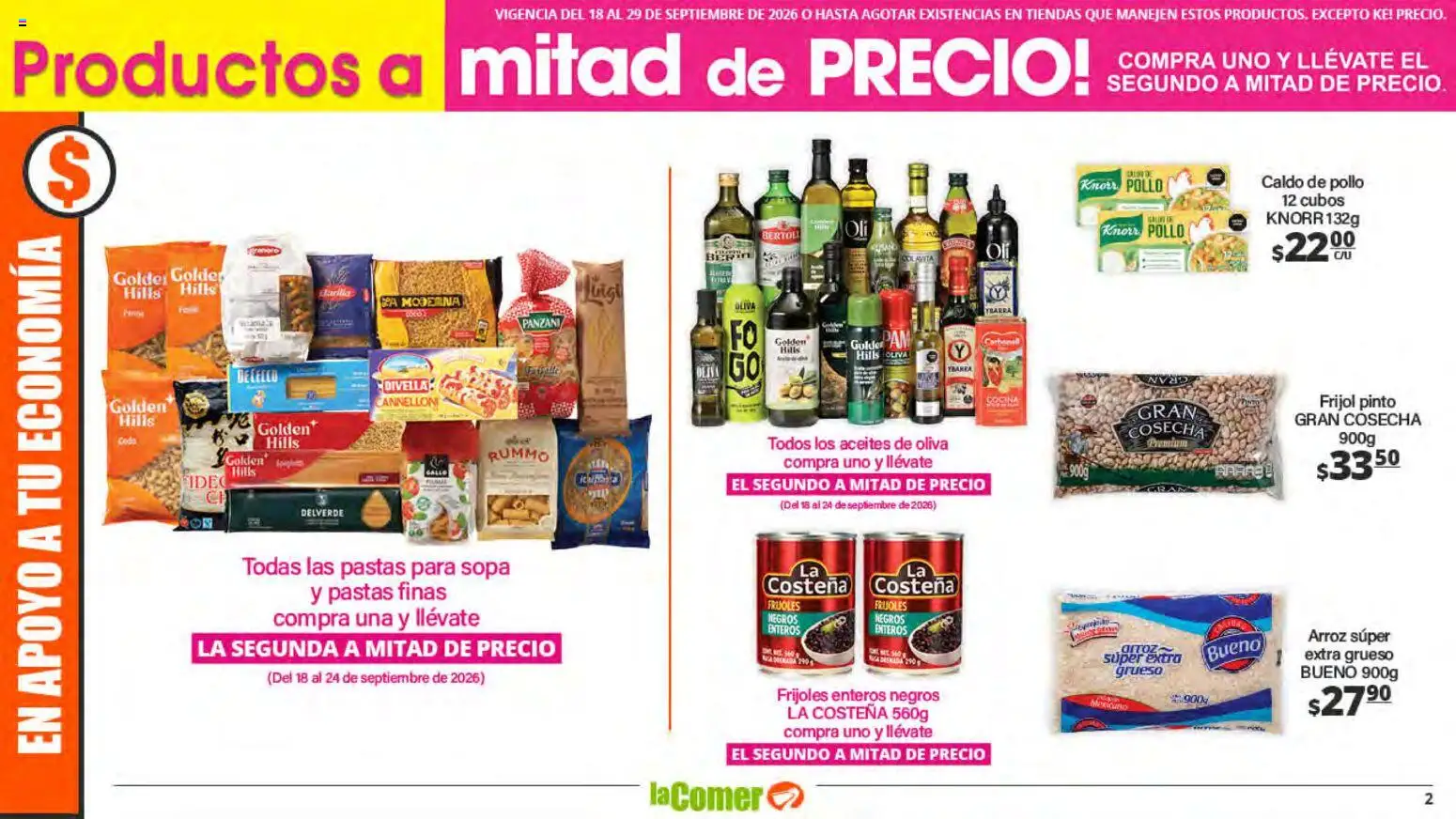 Nuevas ofertas de La Comer válidas en toda la República Mexicana desde el 18/09/2026. ¡Encuentra las mejores ofertas en La Comer folleto! | Página: 2