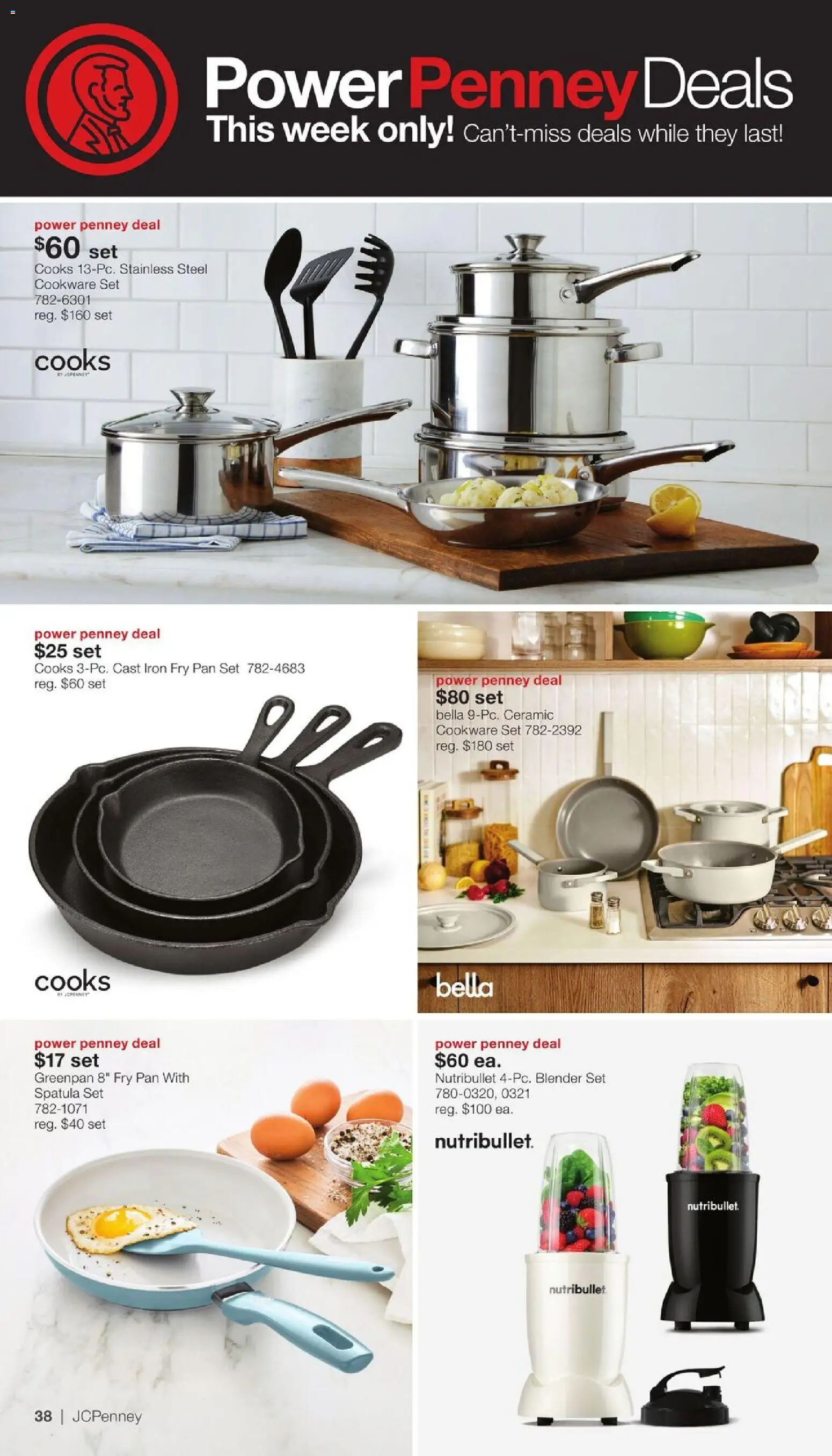 JCPenney Semi-Annual Home Sale - valid from 07/13/2026 | Page: 38 | Products: Pan, Blender, Iron