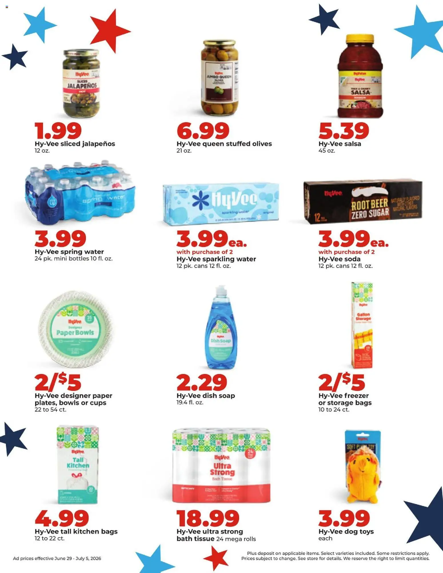 HyVee Weekly Ad - valid from 06/29/2026 | Page: 22 | Products: Beer, Water, Sugar, Freezer