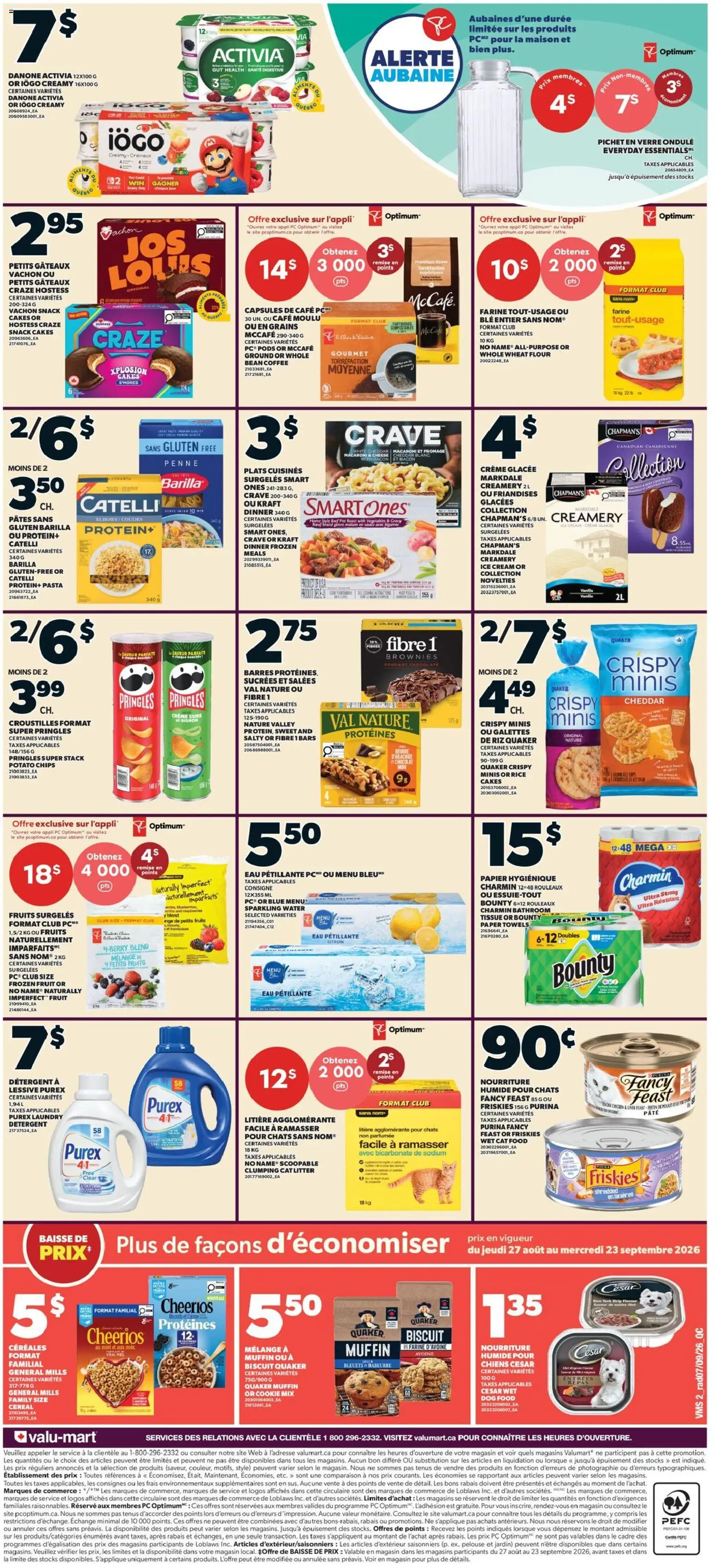 Valu Mart flyer valid from Sep 10, 2026 | Page: 2 | Products: Rice, Brownies, Legumes, Biscuits