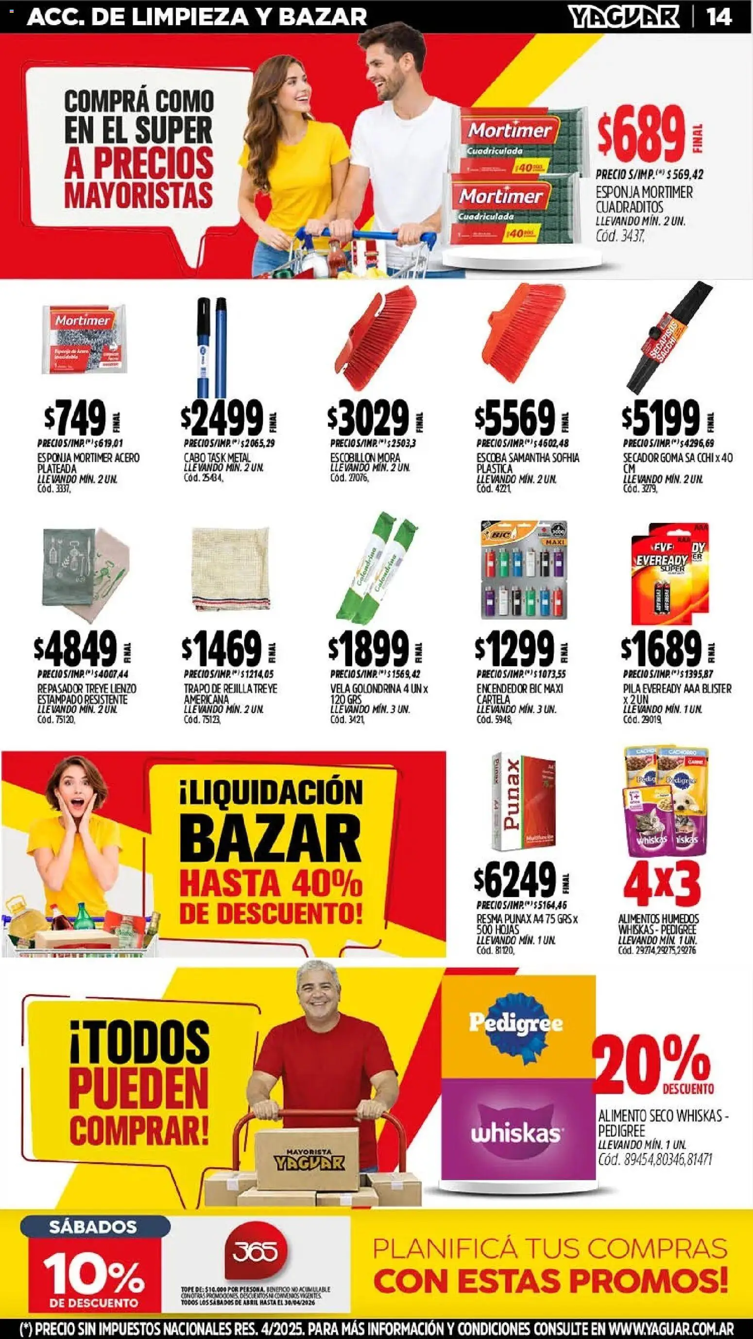 Yaguar - Oferta Semanal Neuquen │ válido desde el 11.05.2026 | Página: 14 | Productos: Vela, Pila, Rejilla, Repasador