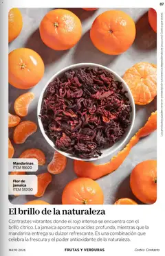 Vista previa de Mandarinas, Citrus fruit, mandarins., nuevo folleto de la tienda, válido en México a partir del 01.05.2026 | Página: 87 | Productos: Brillo, Mandarinas