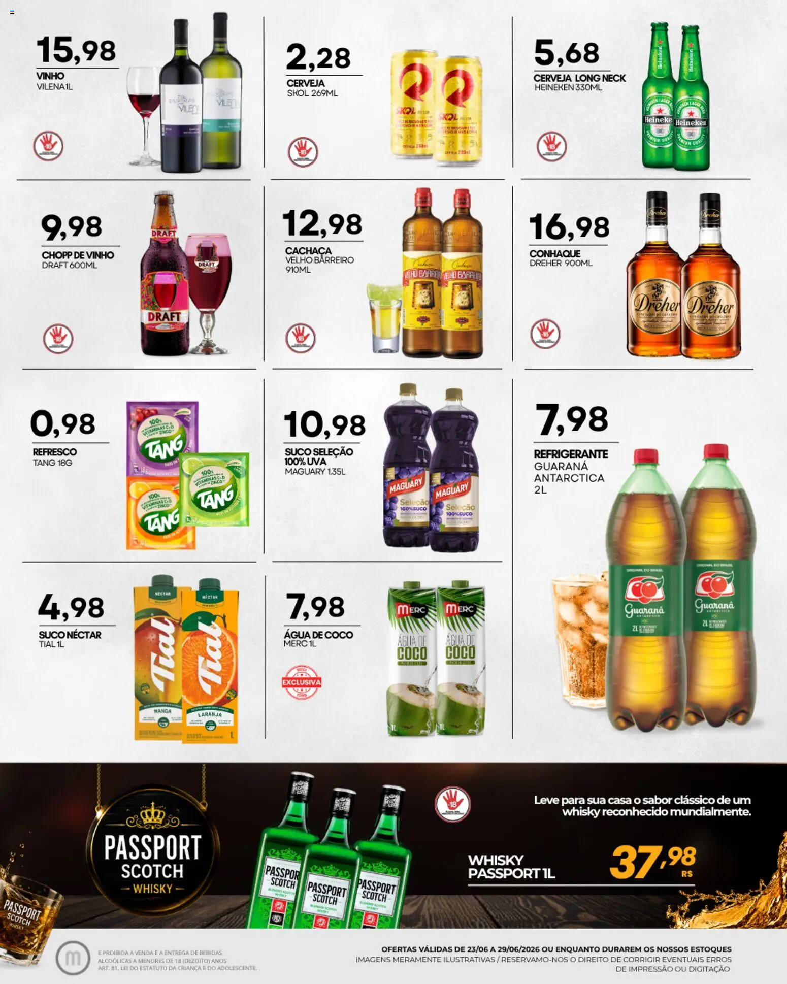 Mercadão Atacadista Folheto - válido de 23/06/2026 | Página: 10 | Produtos: Refresco, Suco, Heineken, Refrigerante