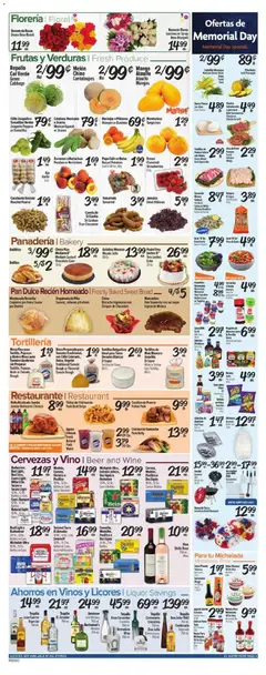 Preview of El Super weekly ads valid from 20.05.2026 | Page: 4 | Products: Bread, Pork, Potatoes, Water