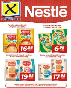 X Supermercados ofertas Nestlé - Pré-Visualização do folheto da loja X Supermercados, válido de 22.05.2026