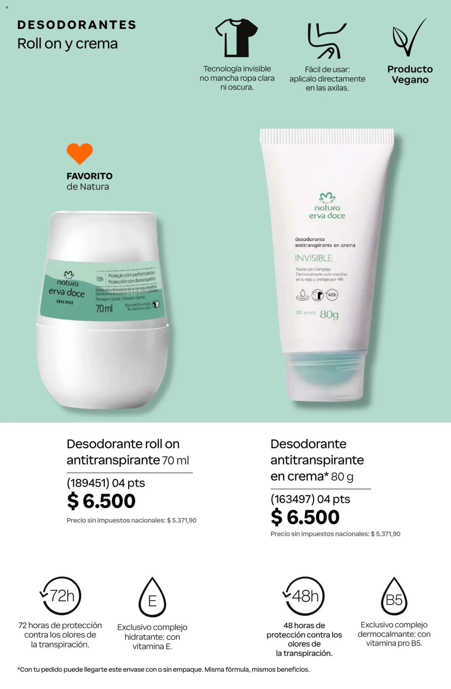 Catálogo Natura Ciclo 10 │ válido desde el 30/06/2026 | Página: 235 | Productos: Desodorante, Antitranspirante, Ropa, Crema