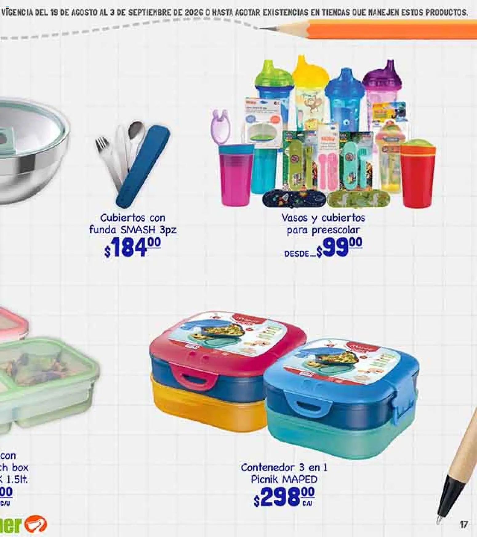 Nuevas ofertas de La Comer válidas en toda la República Mexicana desde el 19/08/2026. ¡Encuentra las mejores ofertas en La Comer folleto! | Página: 33 | Productos: Funda, Contenedor, Vasos