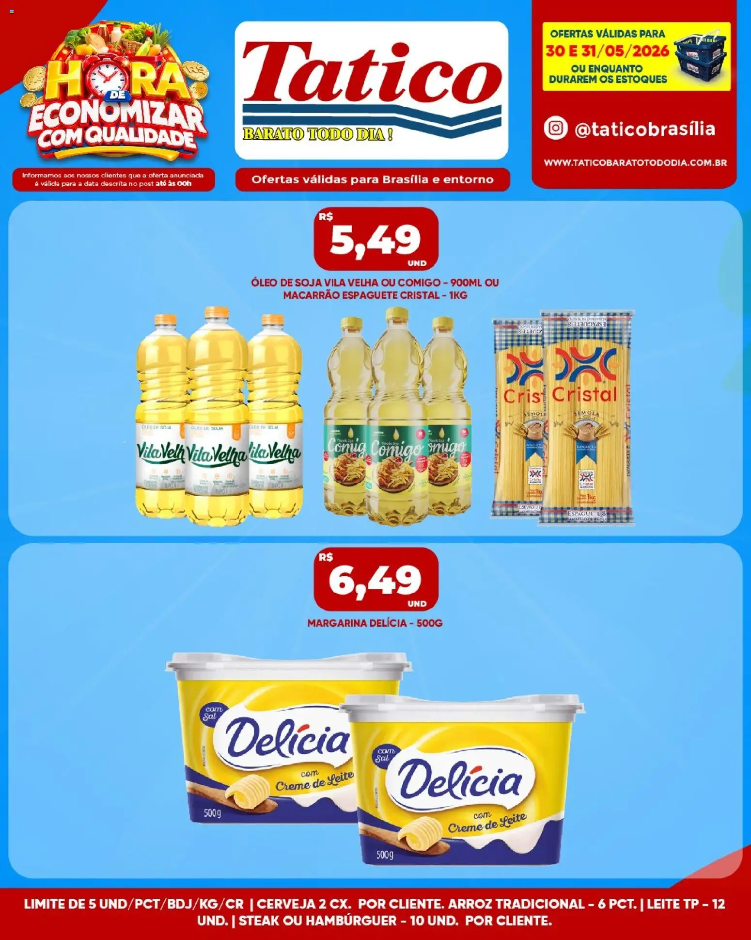 Tatico Folheto - válido de 01.06.2026 | Página: 26 | Produtos: Espaguete, Arroz, Creme, Creme de leite