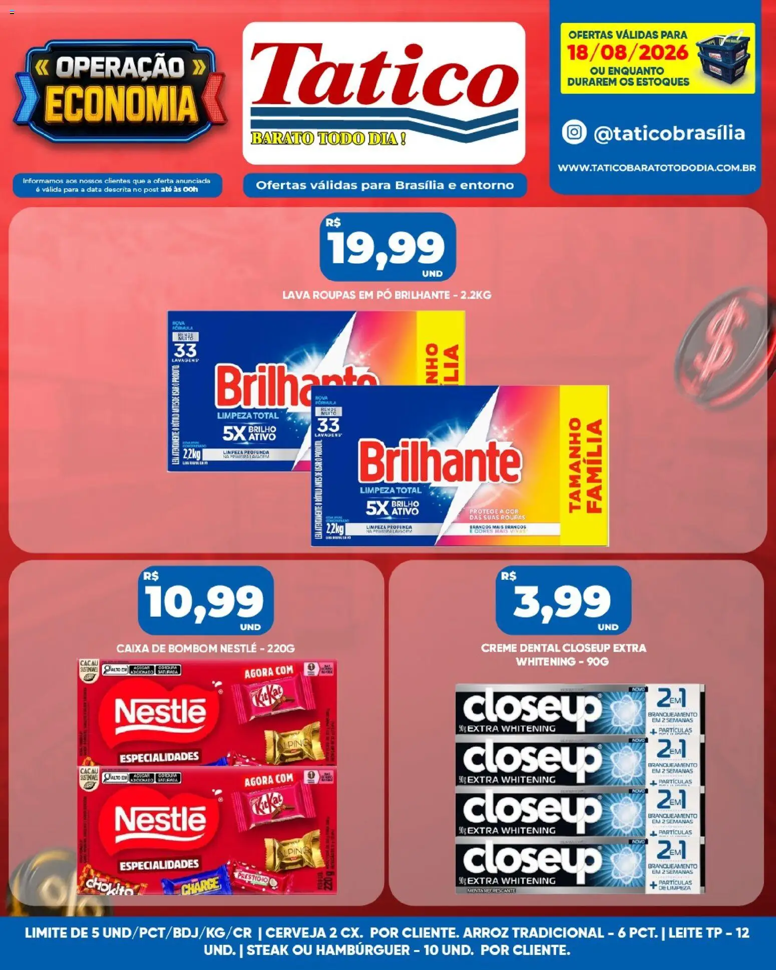 Tatico Folheto - válido de 18/08/2026 | Página: 10 | Produtos: Especialidades, Caixa, Cerveja, Creme dental