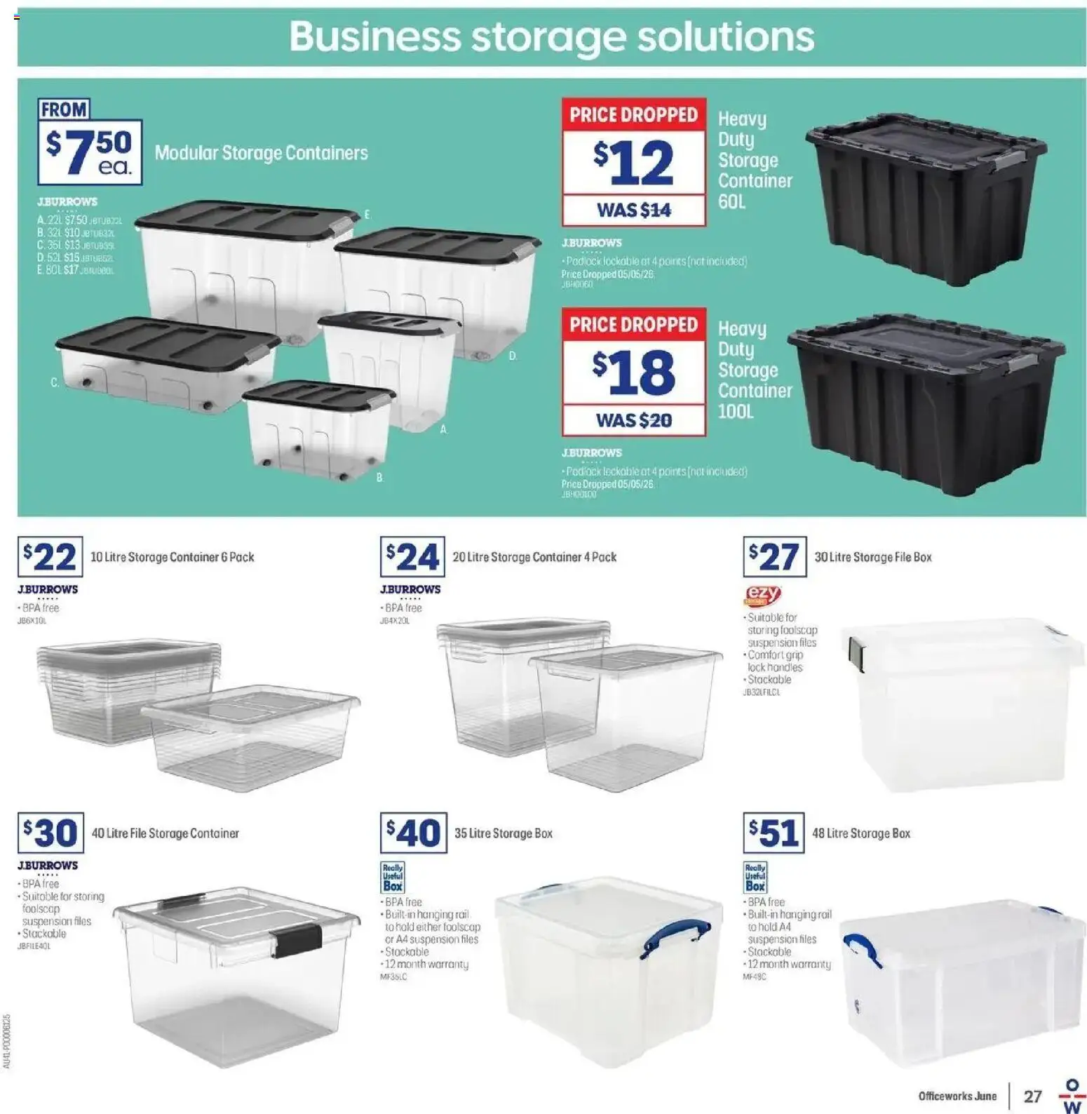 Officeworks catalogue - valid from 27.05.2026 | Page: 27 | Products: Box
