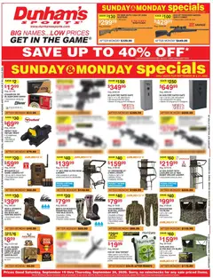 Preview of Dunham's Sports weekly ads valid from 09/19/2026