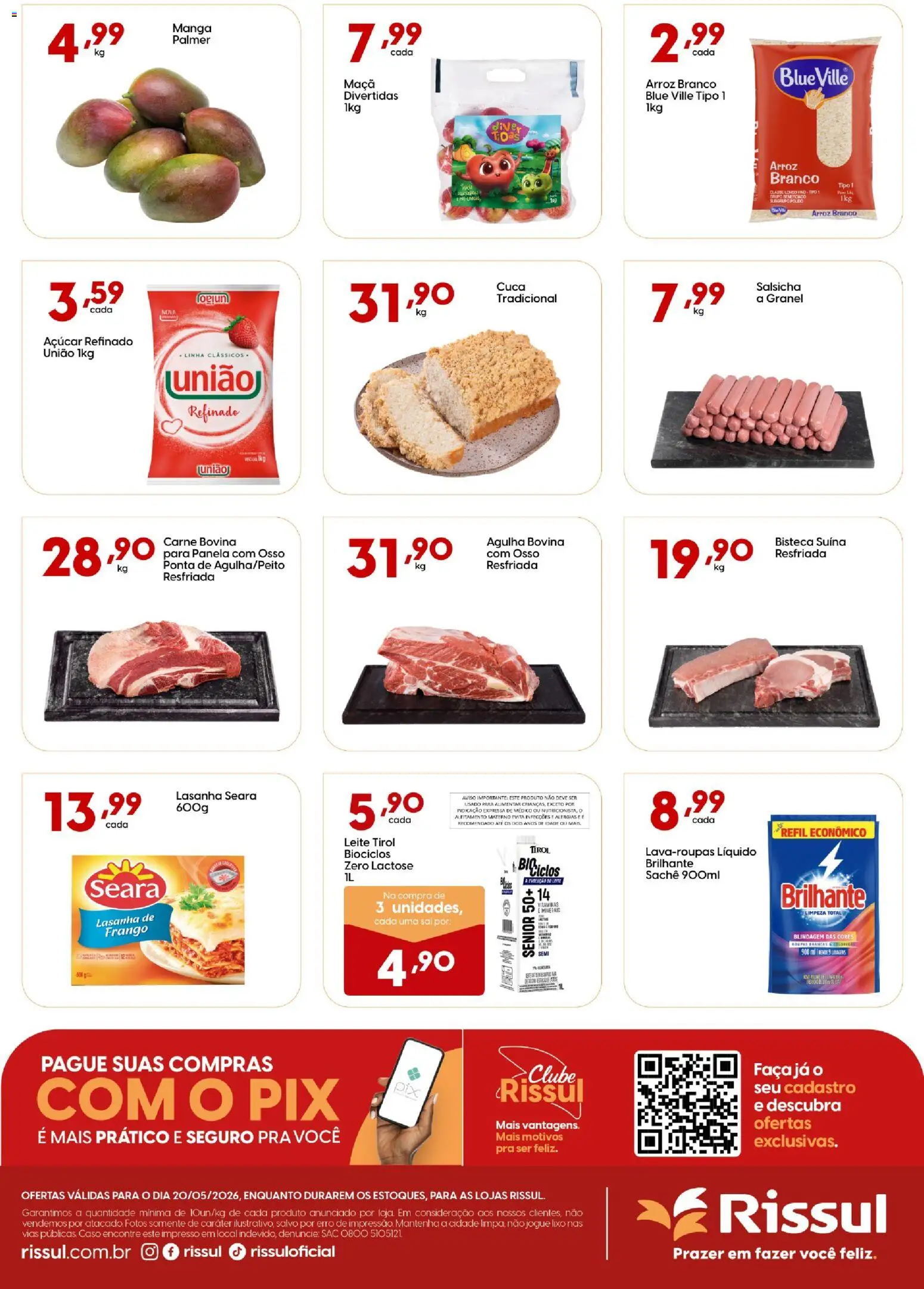 Rissul Folheto - válido de 20.05.2026 | Página: 2 | Produtos: Panela, Salsicha, Arroz, Carne