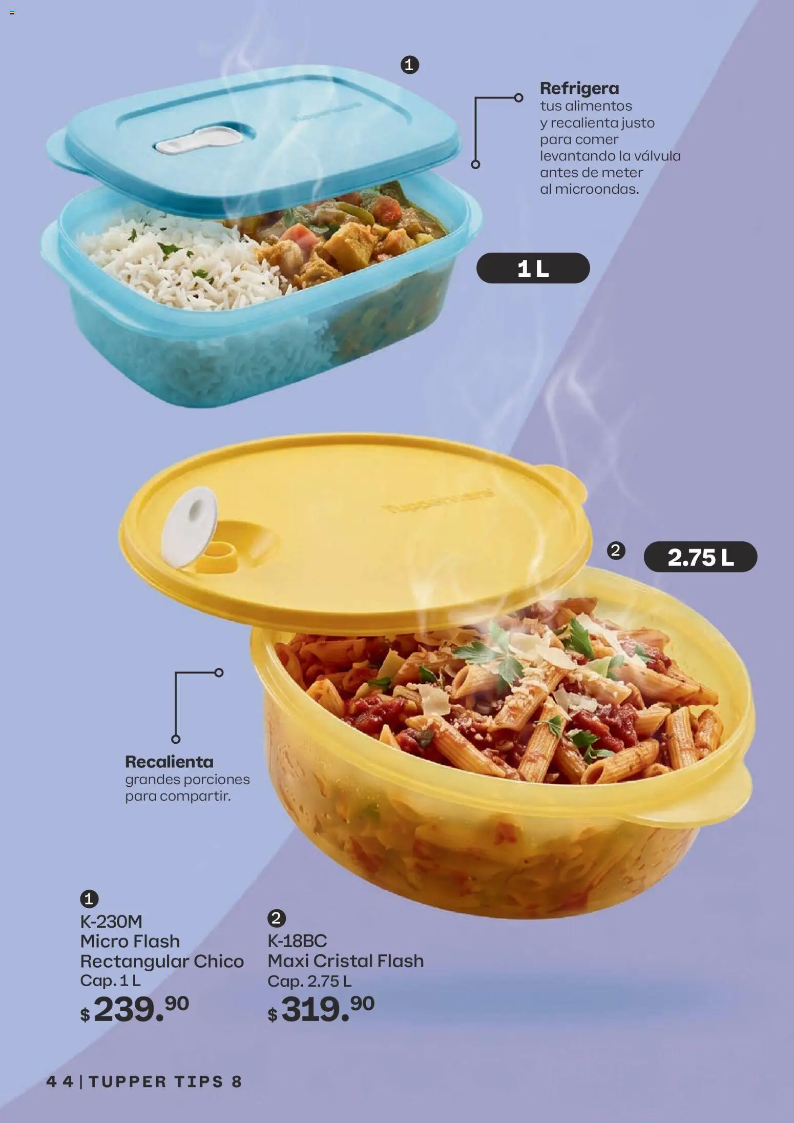 Nuevas ofertas de Tupperware válidas en toda la República Mexicana desde el 13/07/2026. ¡Encuentra las mejores ofertas en Tupperware catálogo! | Página: 44 | Productos: Tupper, Válvula