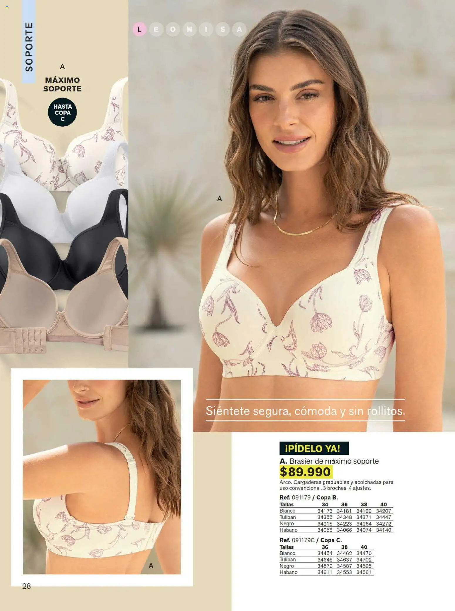 Leonisa revista - valida desde el 15/07/2026 | Página: 28 | Productos: Brasier, Cómoda
