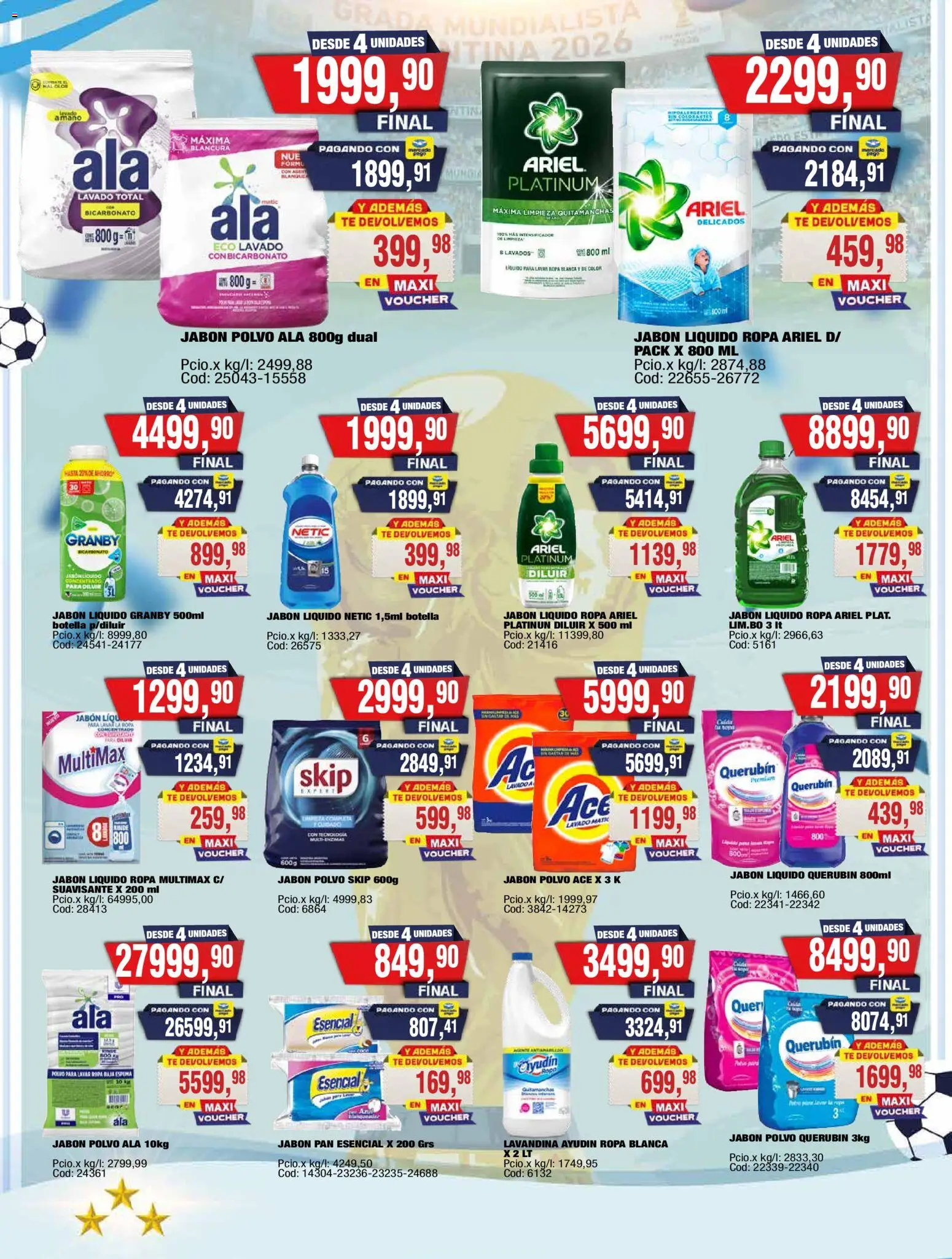 Maxiconsumo ofertas │ válido desde el 29/06/2026 | Página: 25 | Productos: Lavandina, Polvo, Jabón líquido, Té