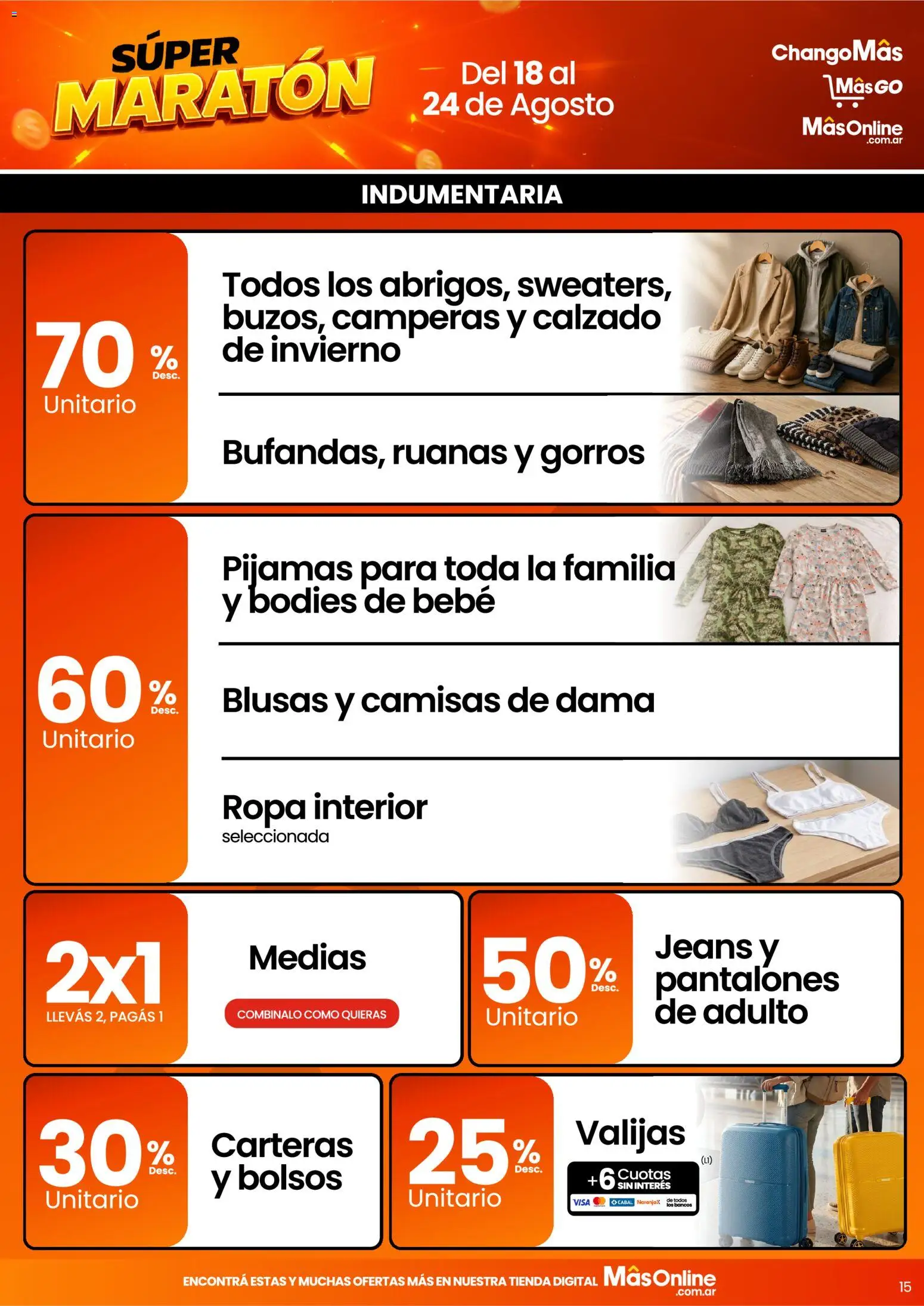Changomas ofertas │ válido desde el 18/08/2026 | Página: 12 | Productos: Ropa, Pantalones, Ropa interior, Medias