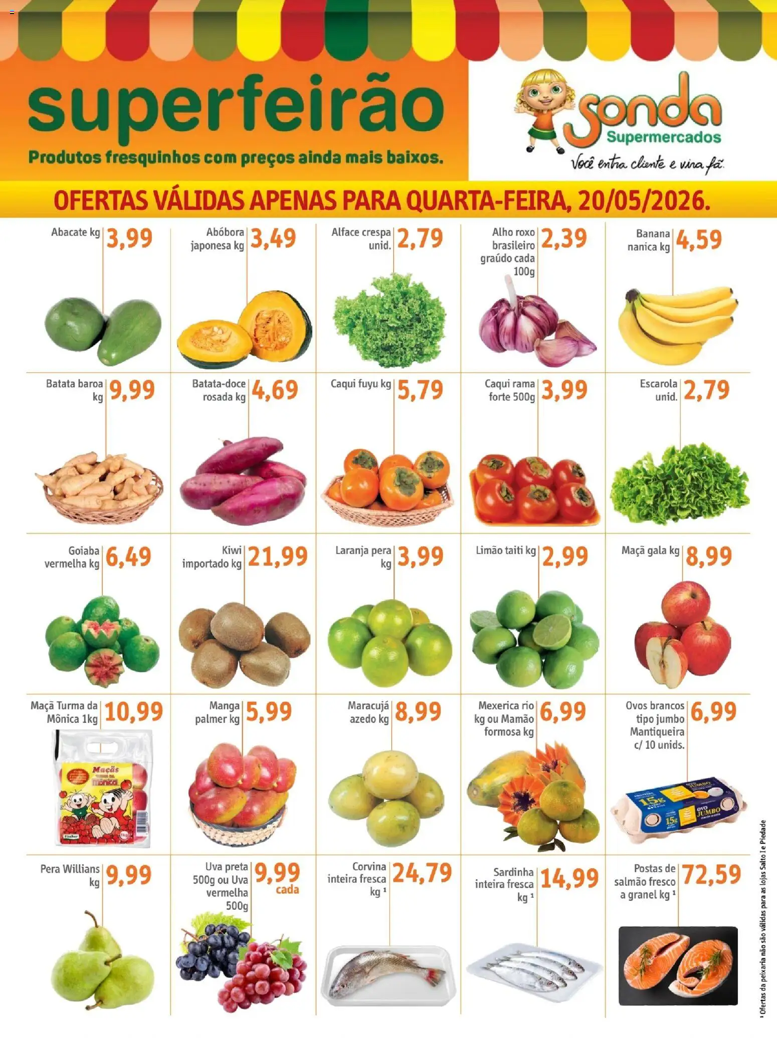 Sonda Folheto - válido de 20.05.2026 | Página: 1 | Produtos: Maracujá, Abóbora, Alho, Sardinha
