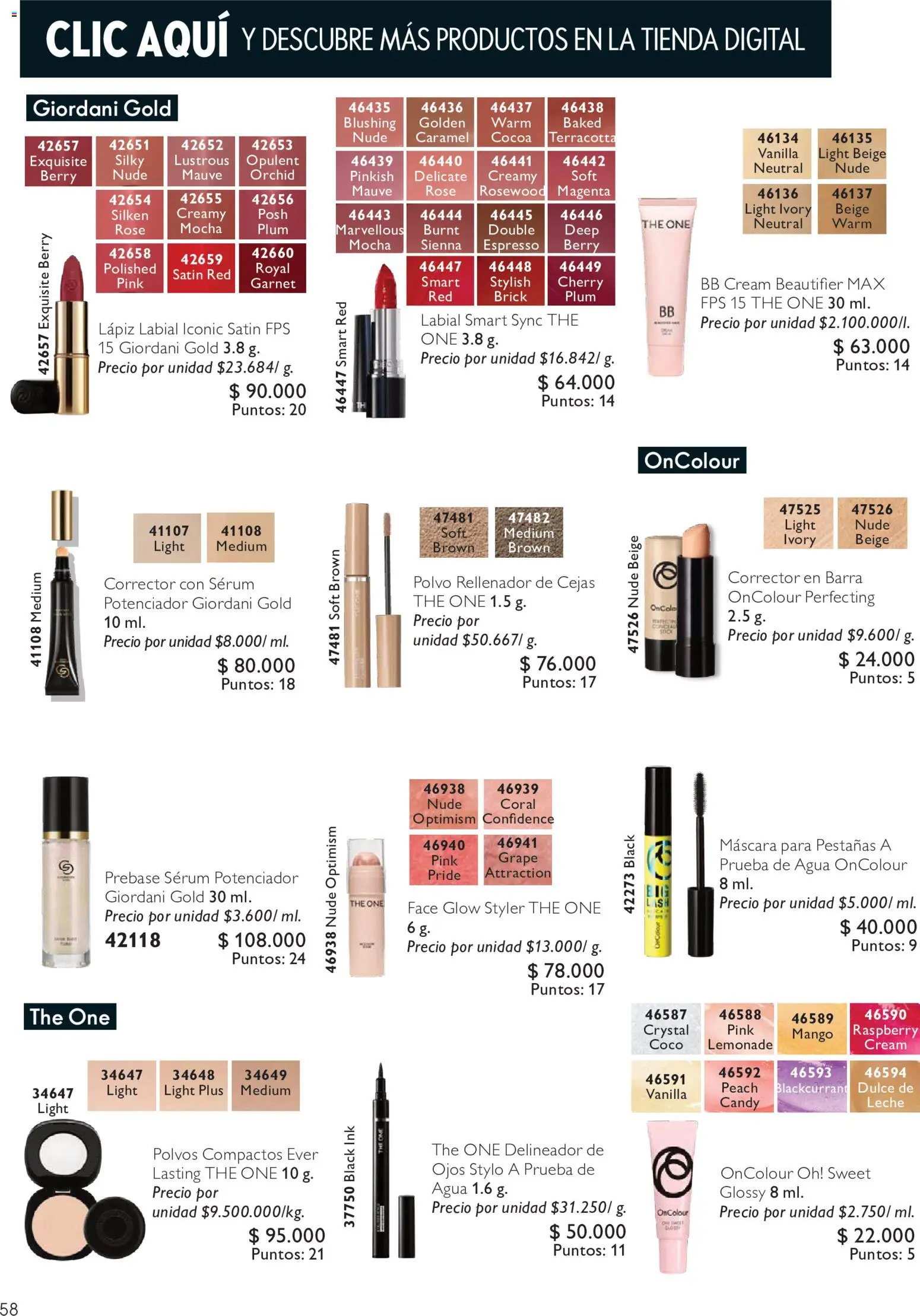Oriflame revista - valida desde el 01/08/2026 | Página: 58 | Productos: Agua, Mango, Polvo, Máscara